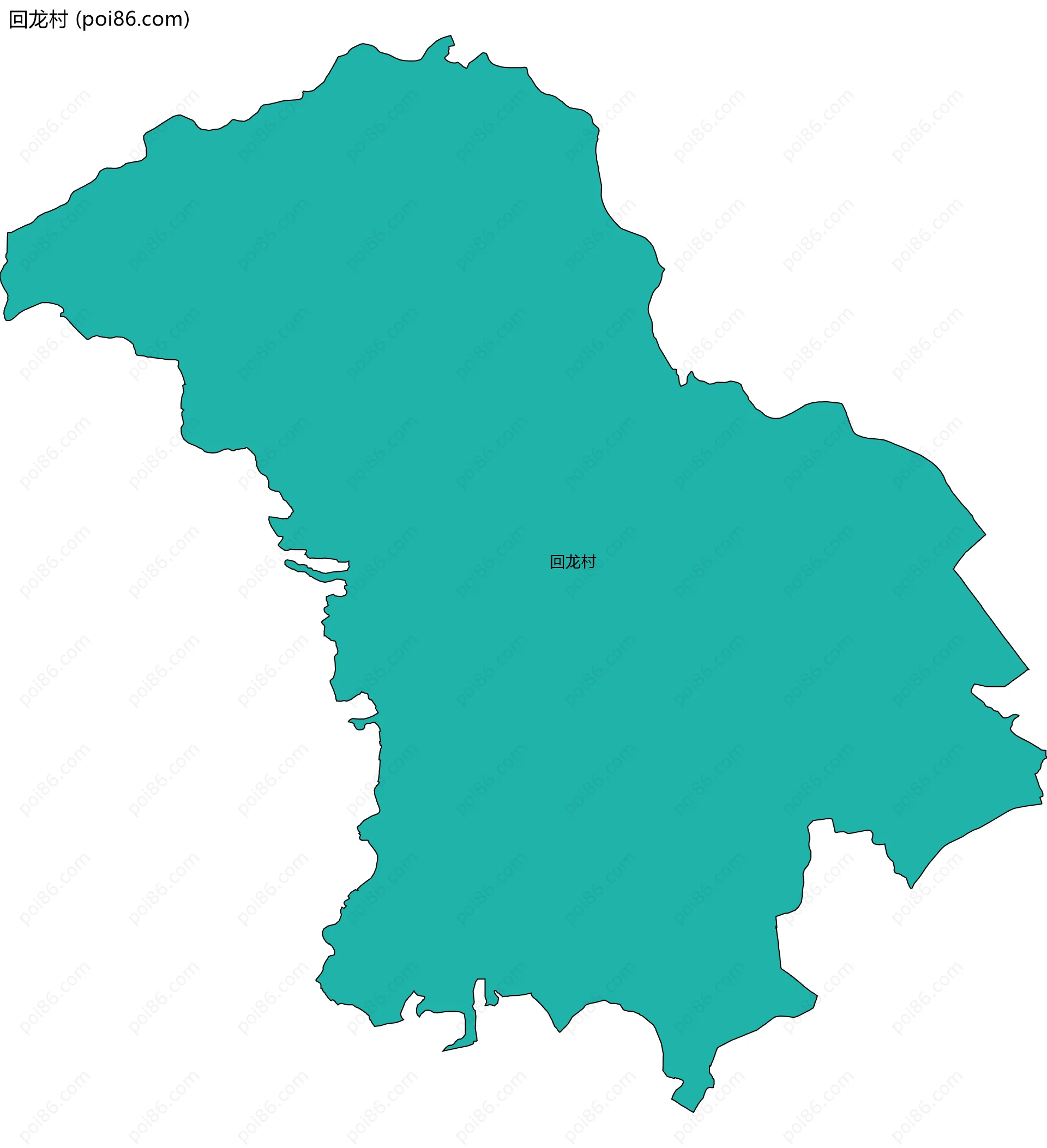 回龙村边界地图