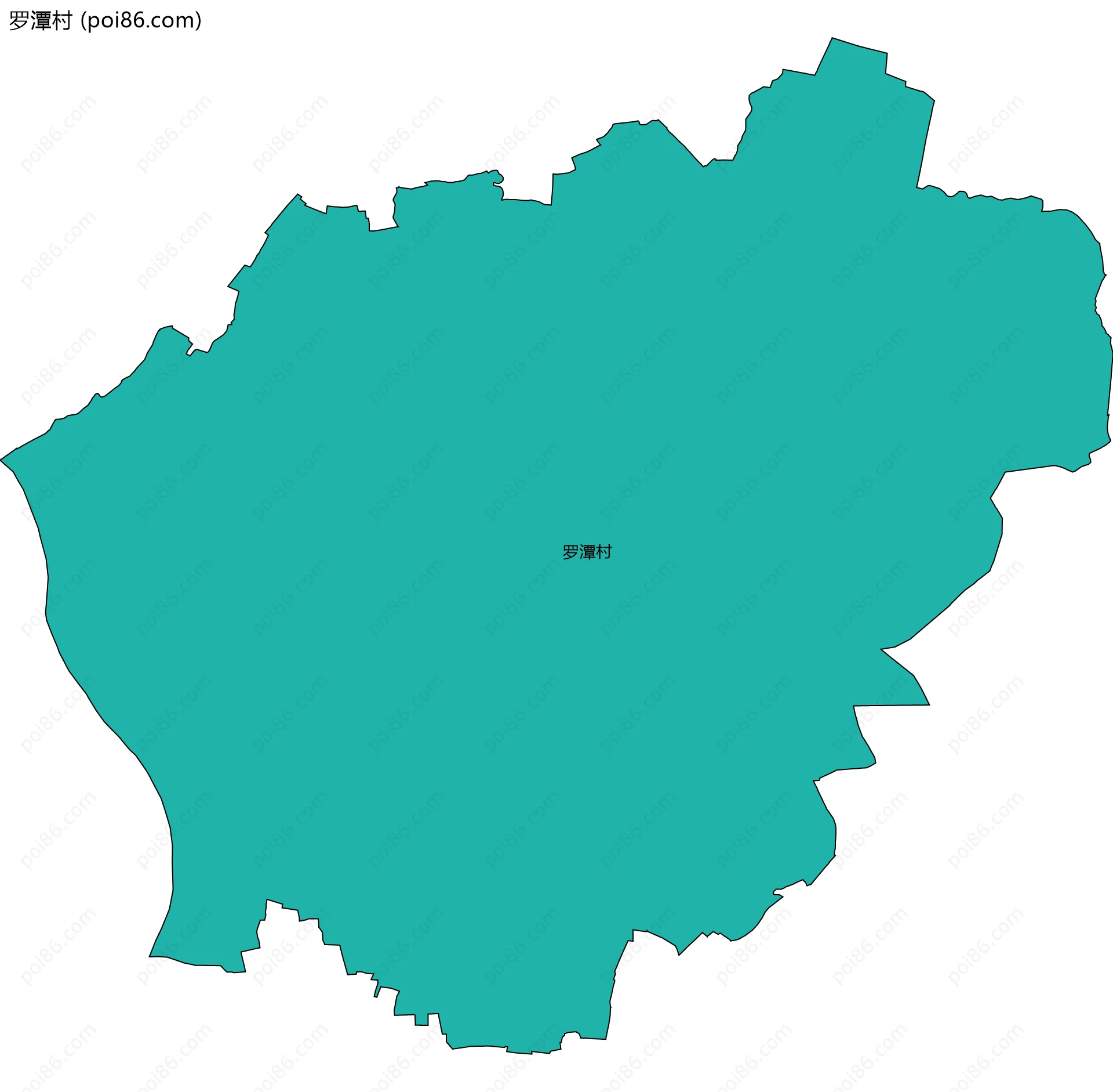 罗潭村边界地图