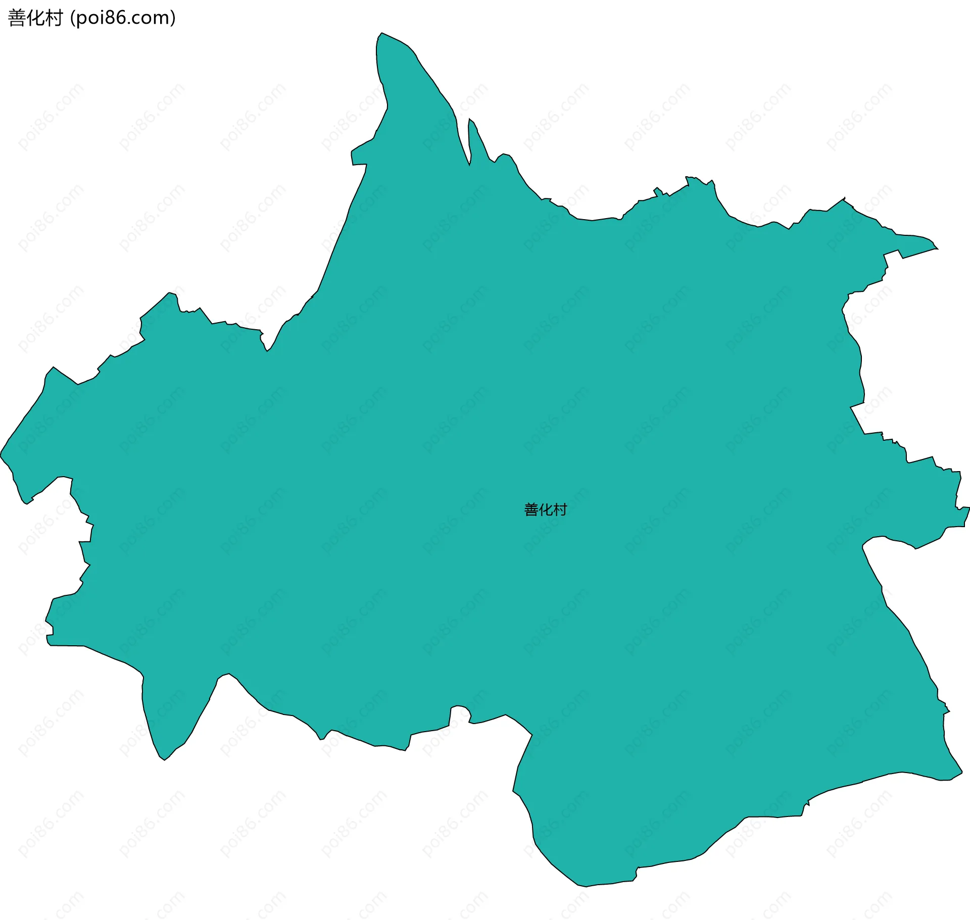 善化村边界地图