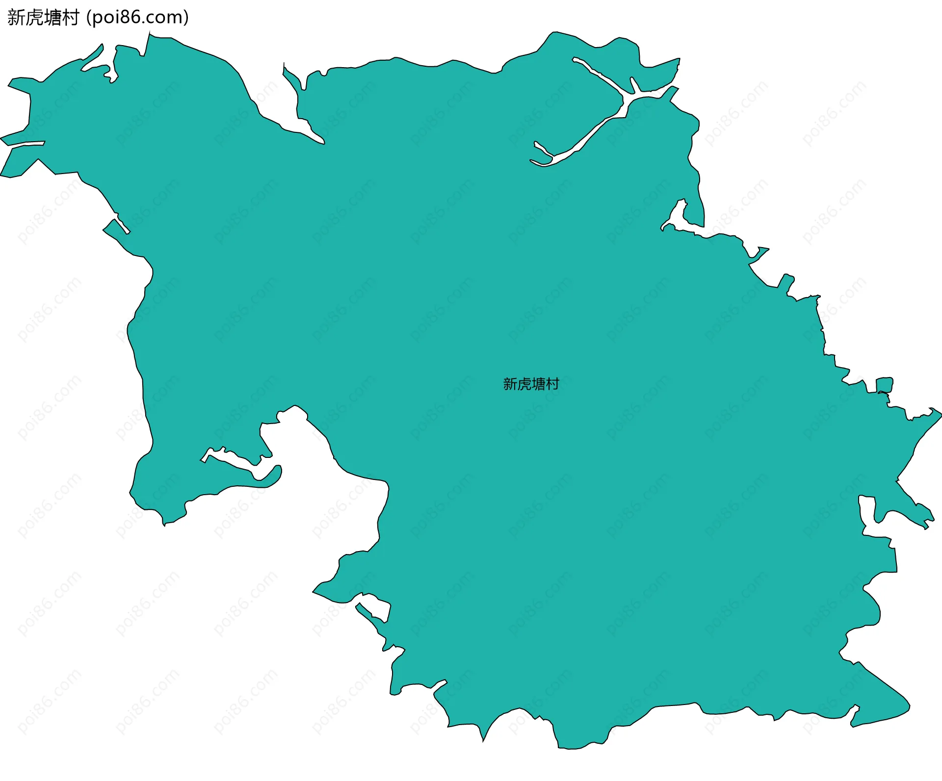 新虎塘村边界地图