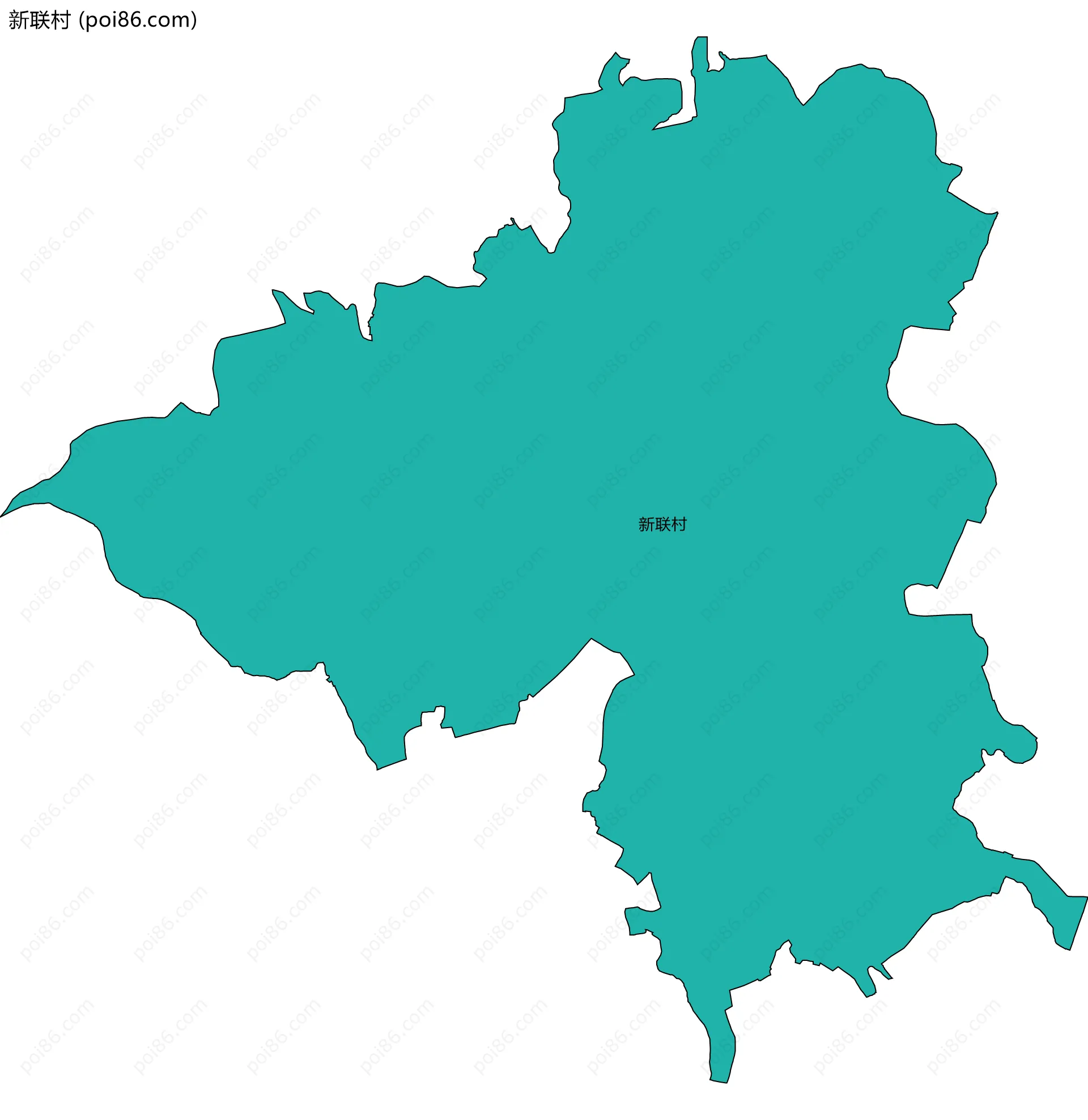 新联村边界地图