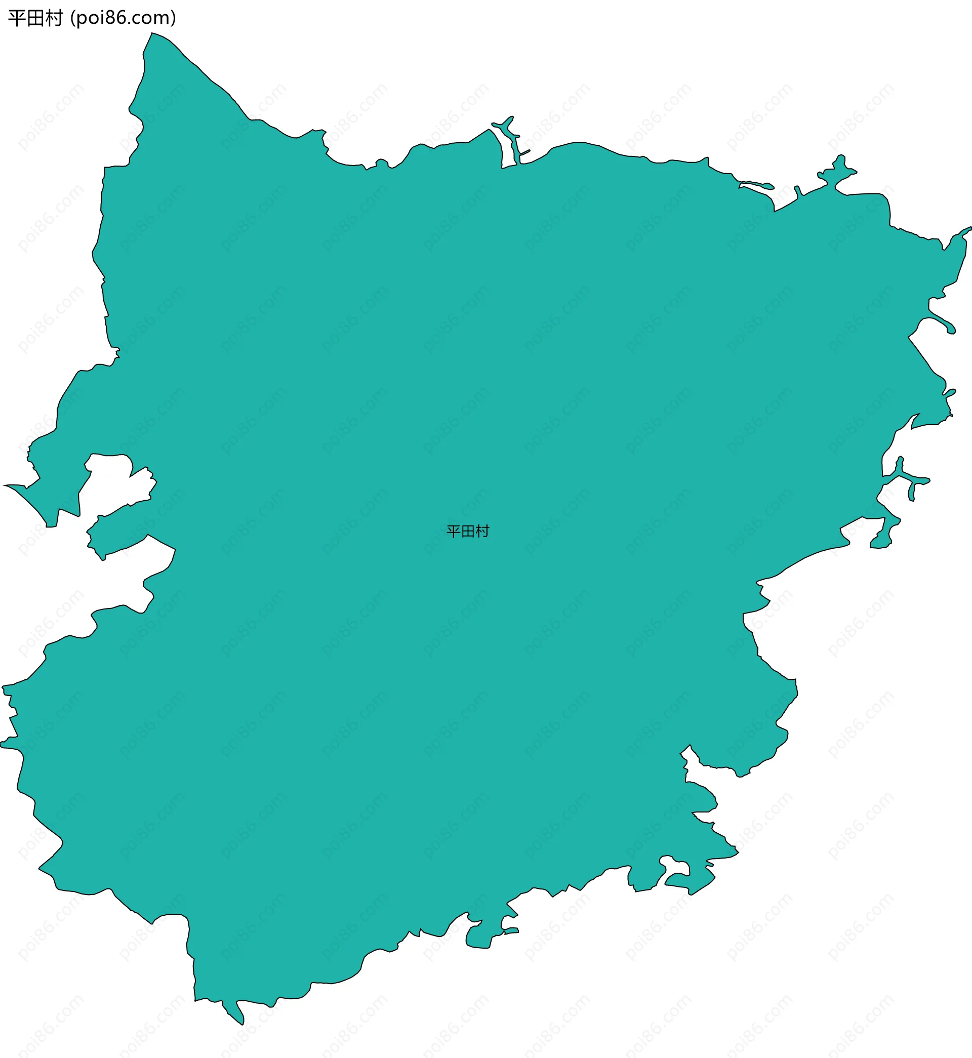 平田村边界地图