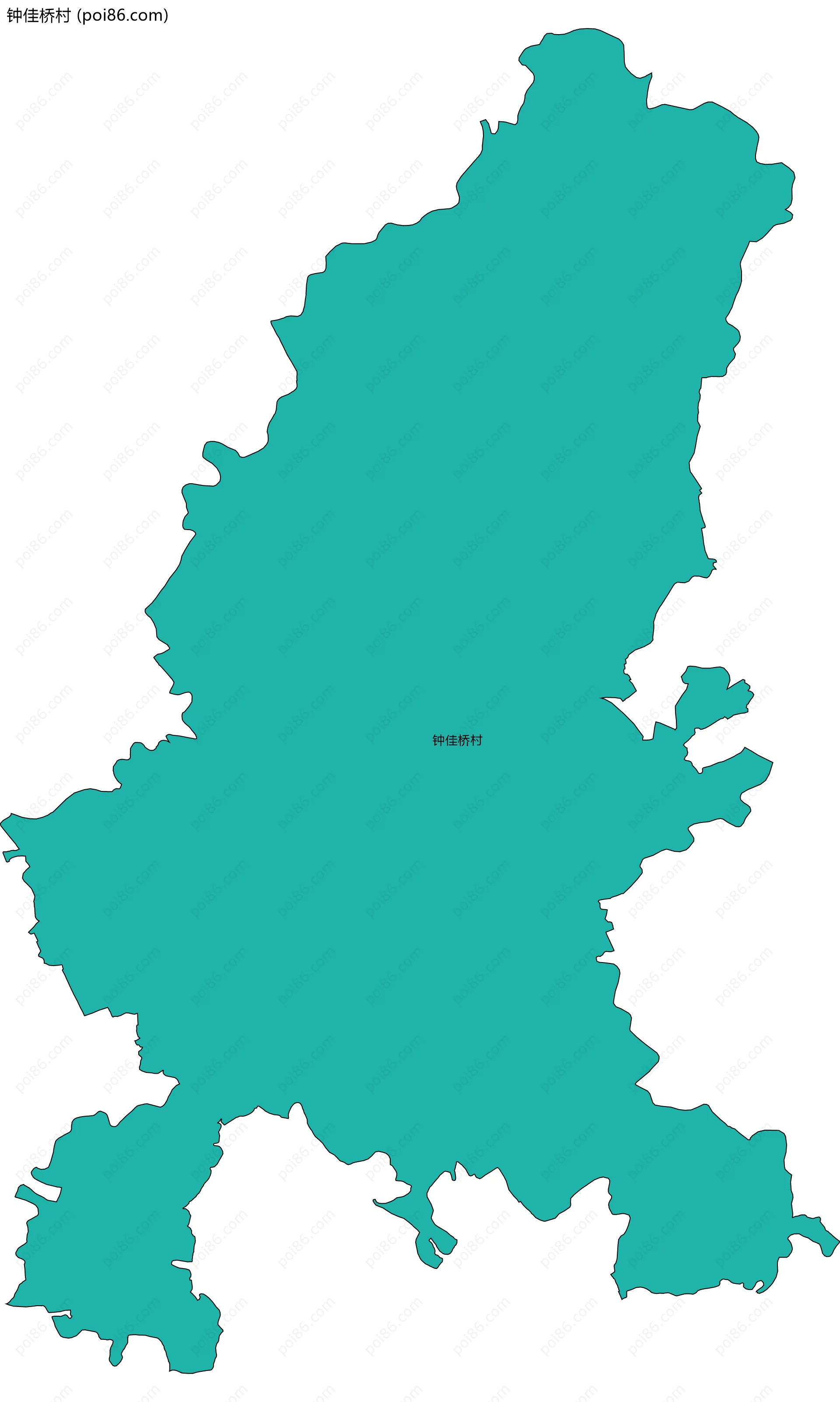 钟佳桥村边界地图