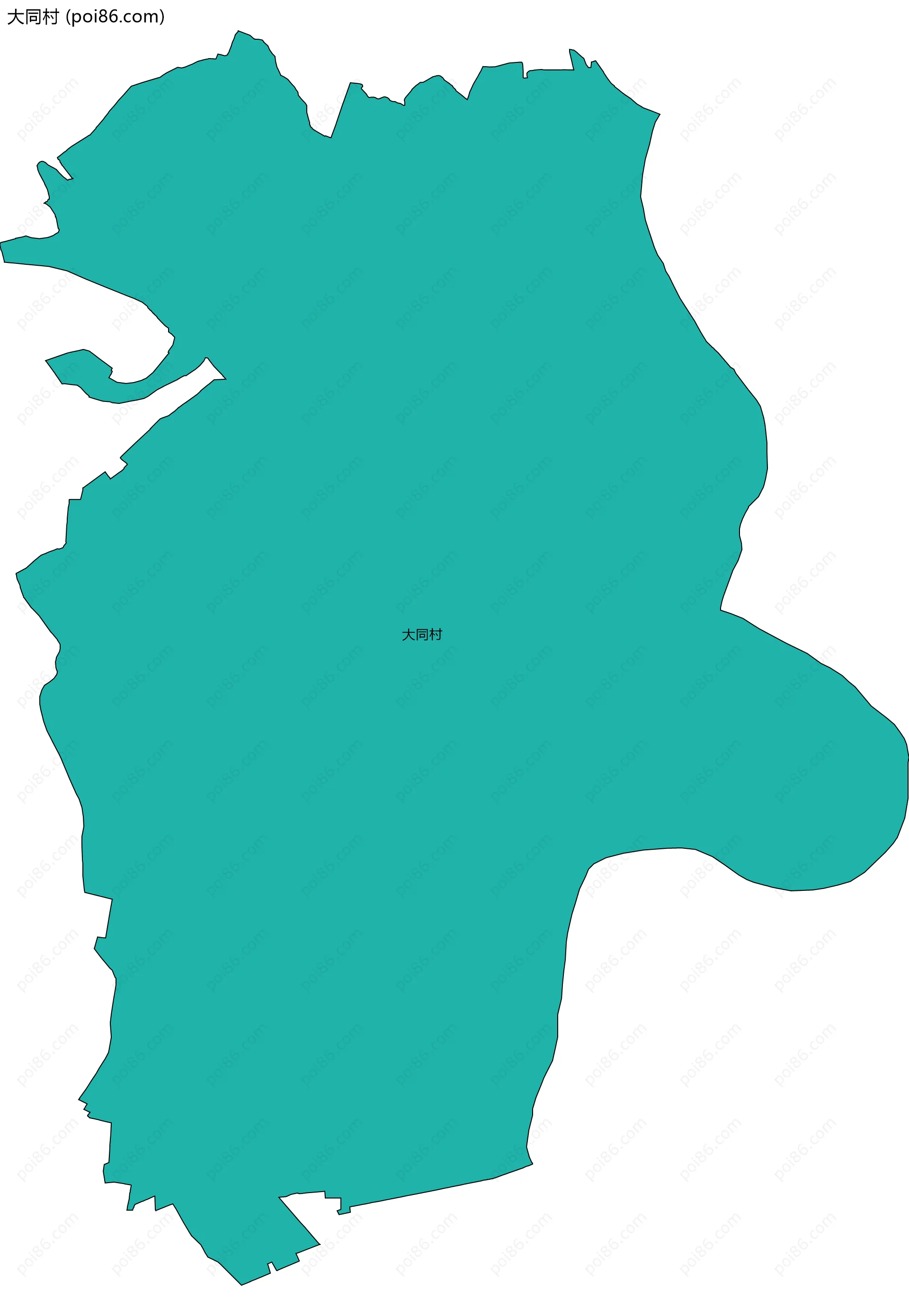 大同村边界地图