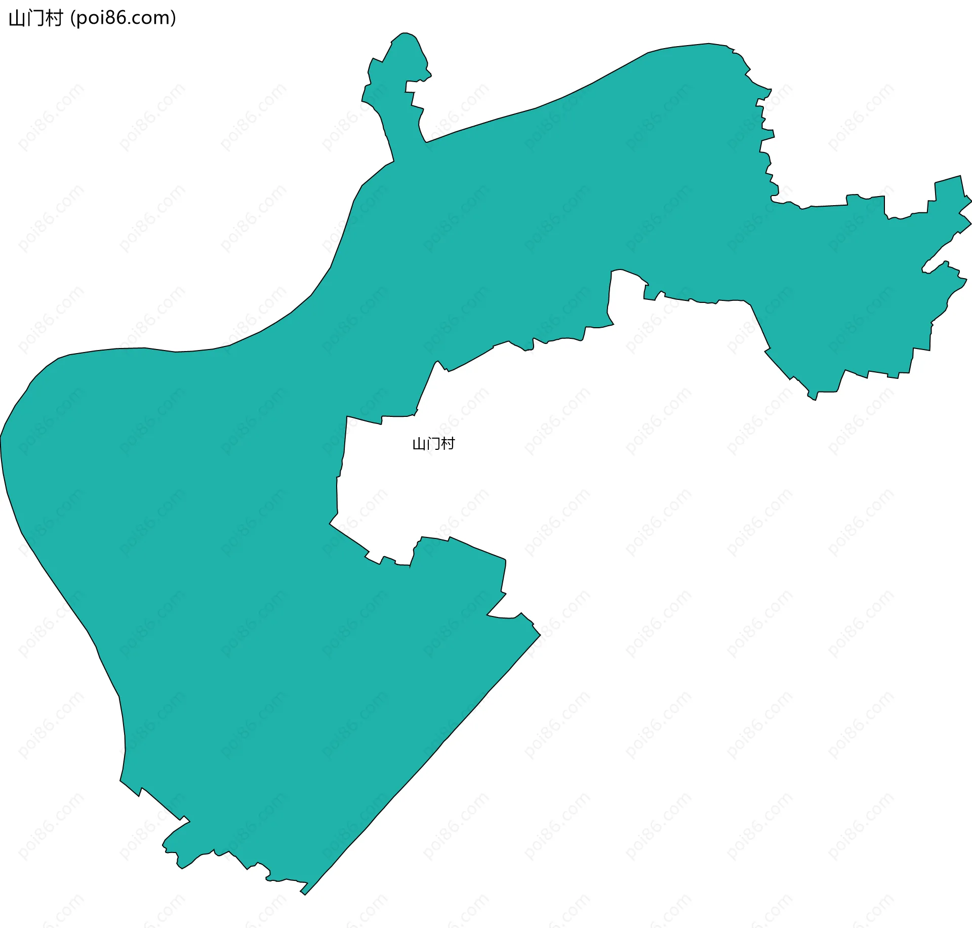 山门村边界地图