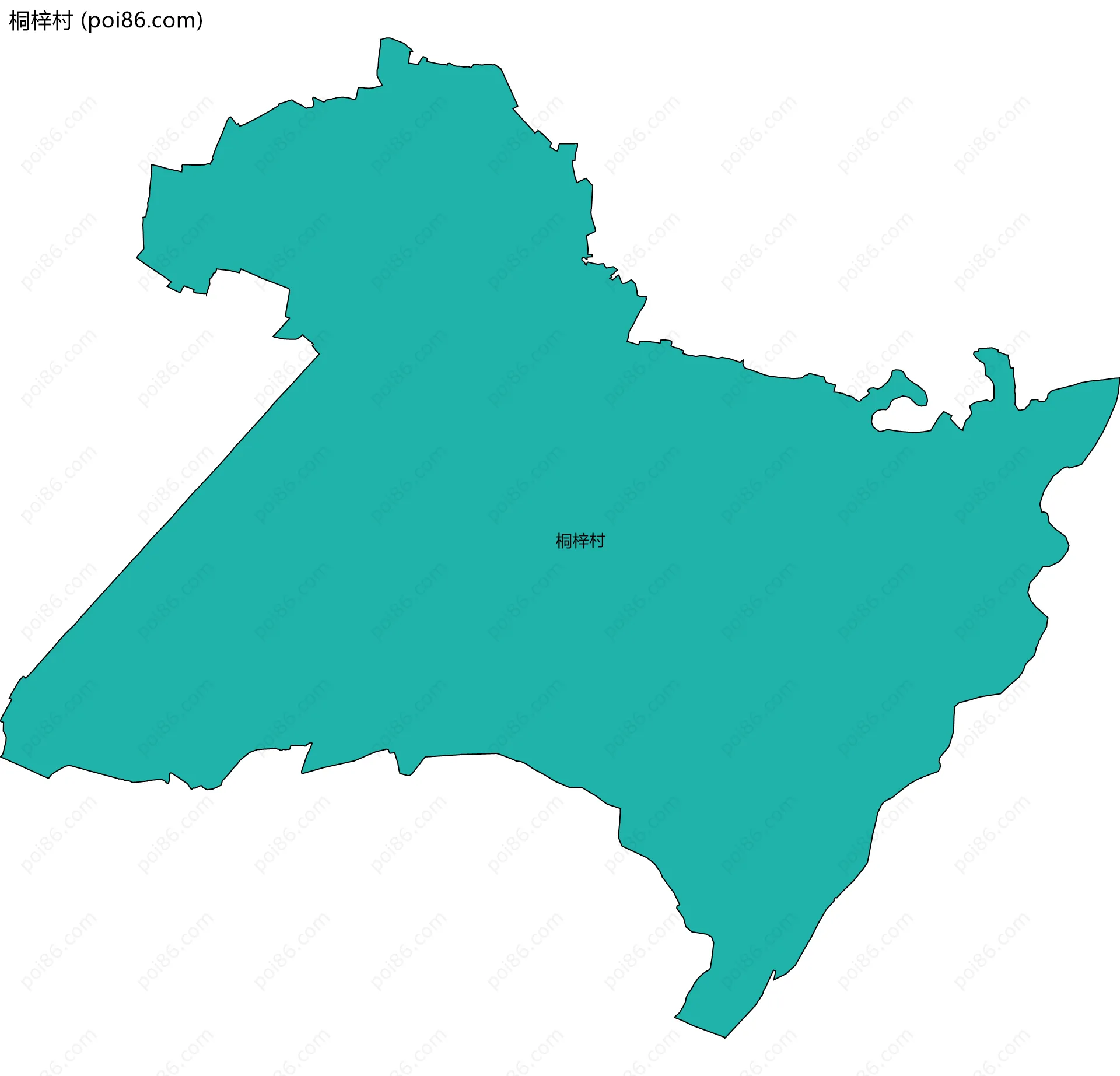 桐梓村边界地图