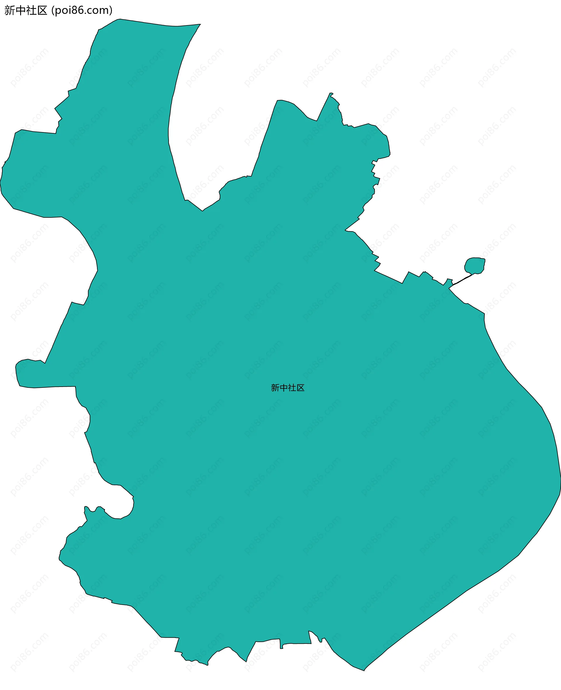 新中社区边界地图