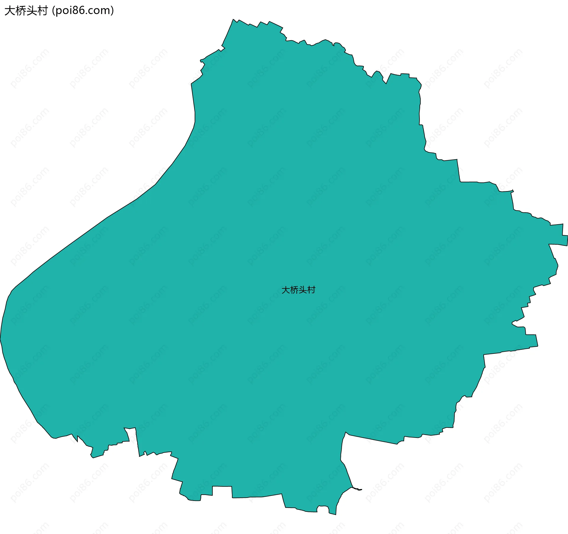 大桥头村边界地图