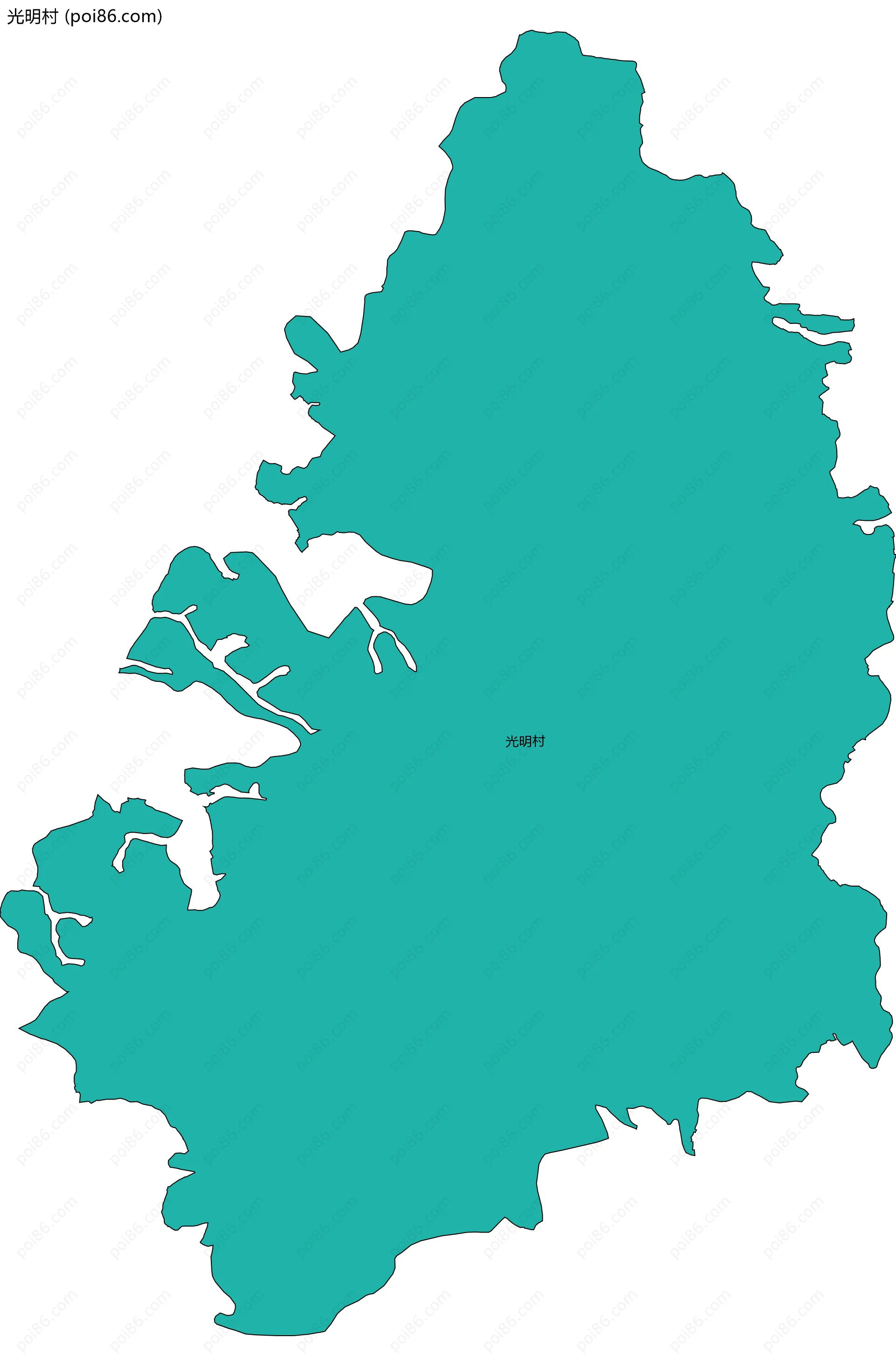 光明村边界地图