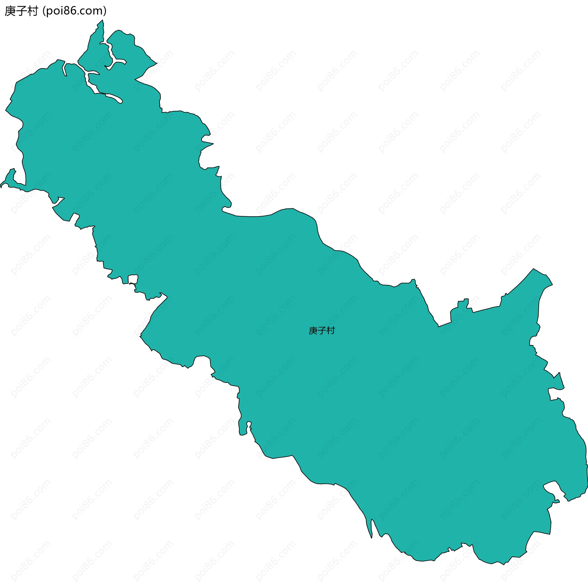 庚子村边界地图