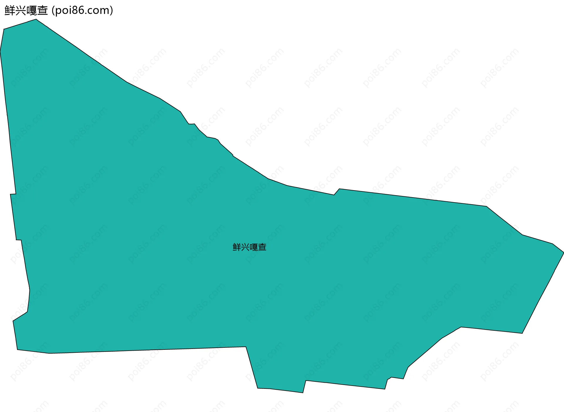 鲜兴嘎查边界地图