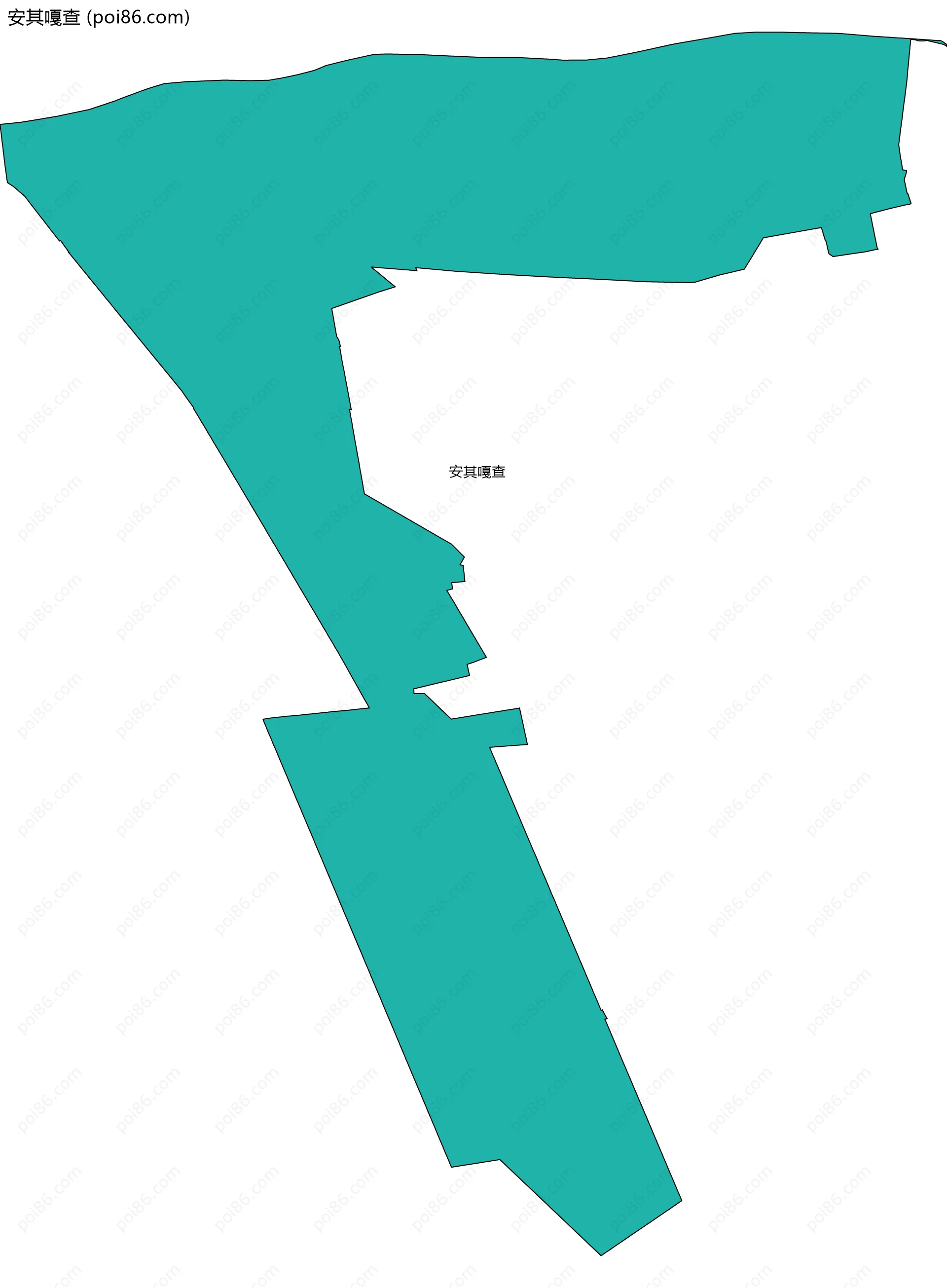 安其嘎查边界地图