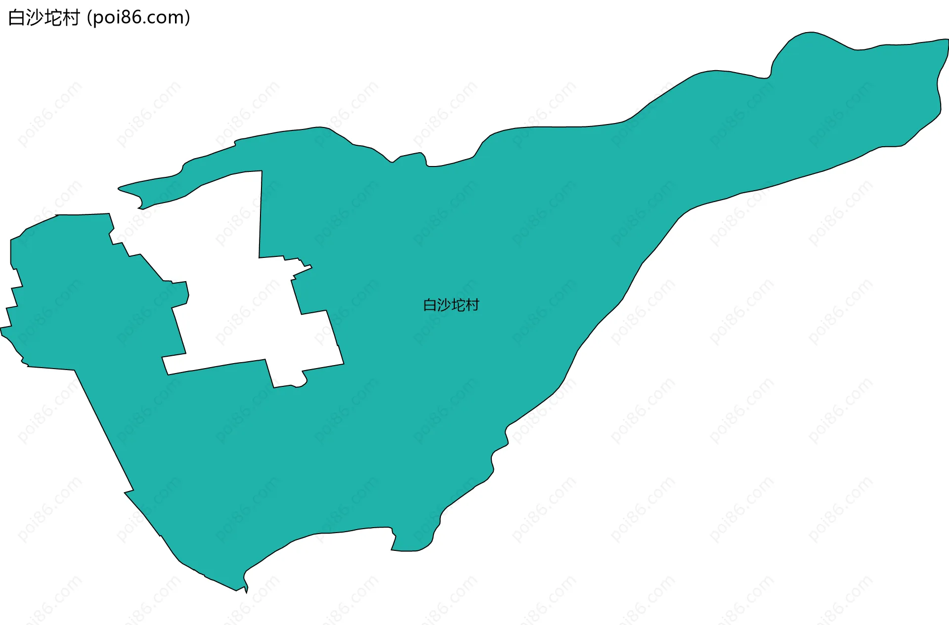 白沙坨村边界地图