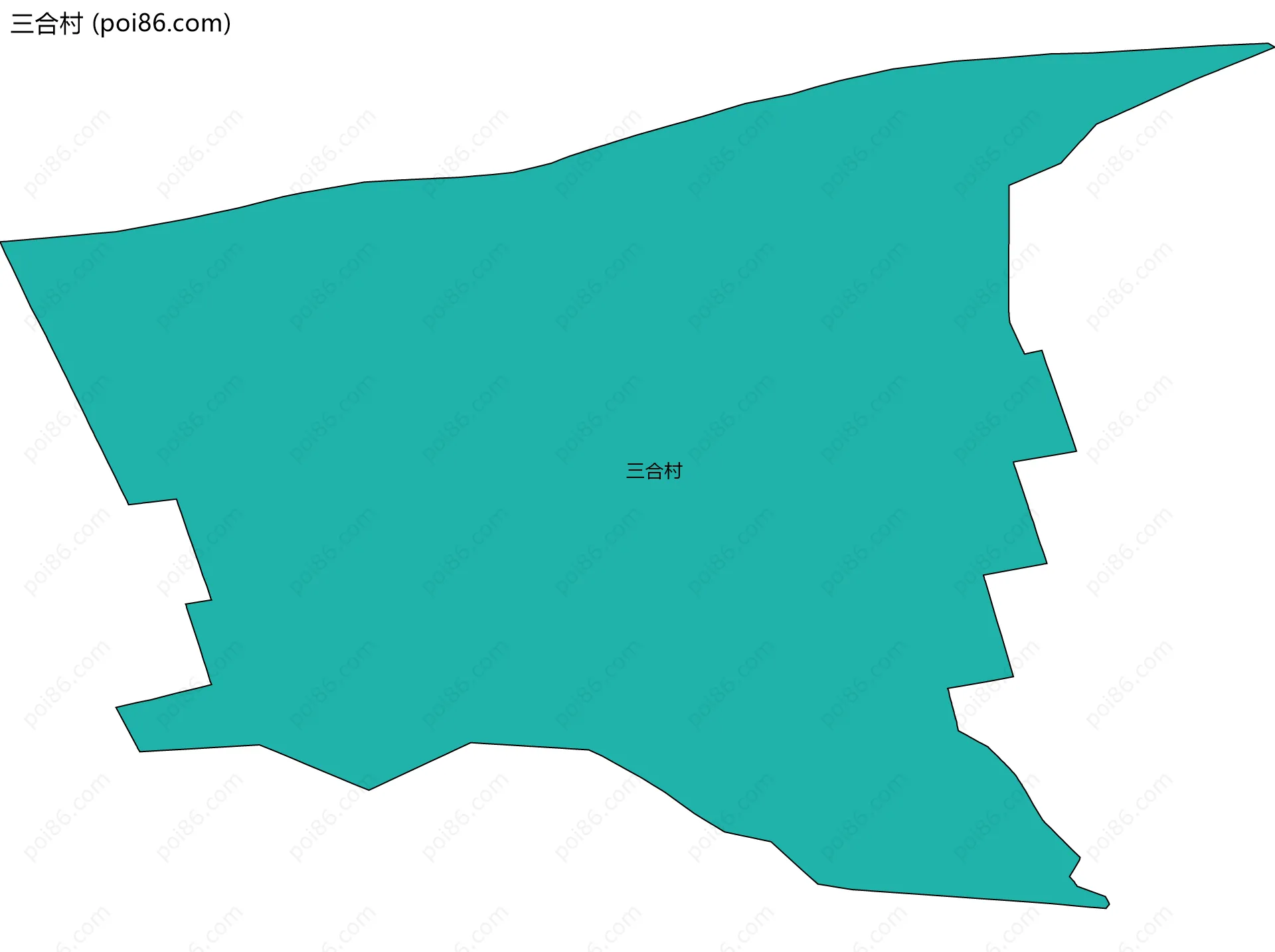 三合村边界地图