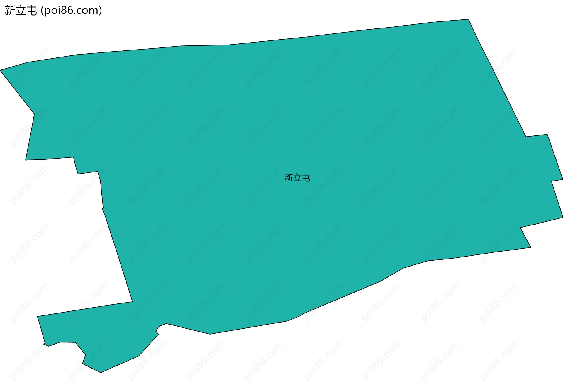 新立屯边界地图