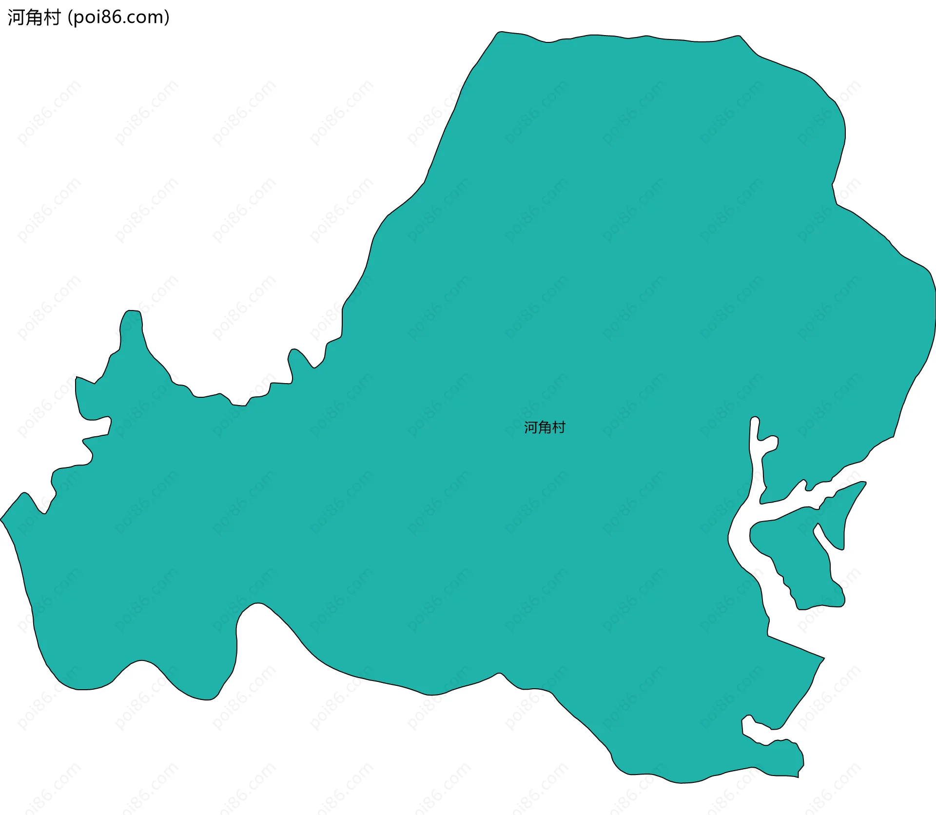 河角村边界地图