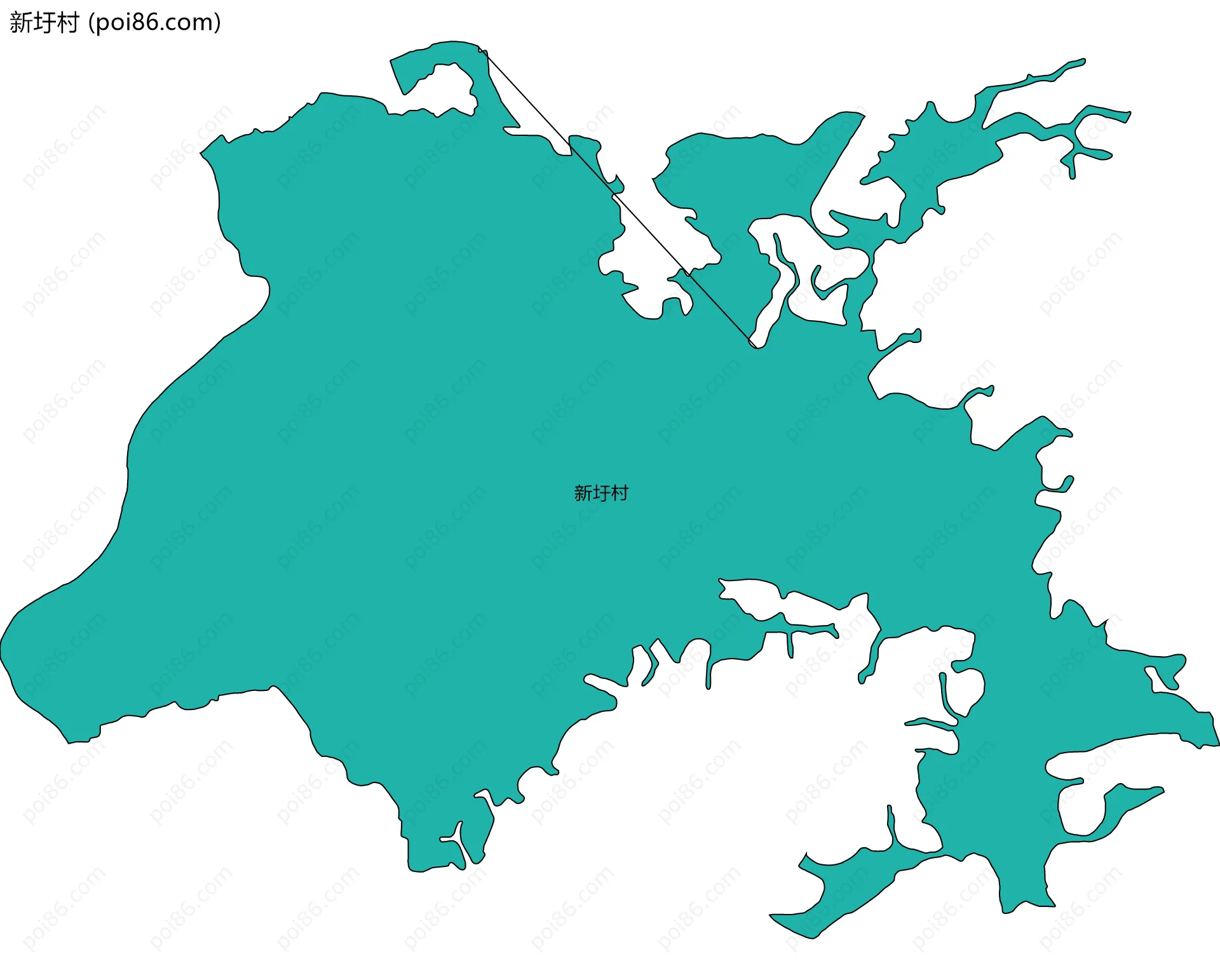 新圩村边界地图