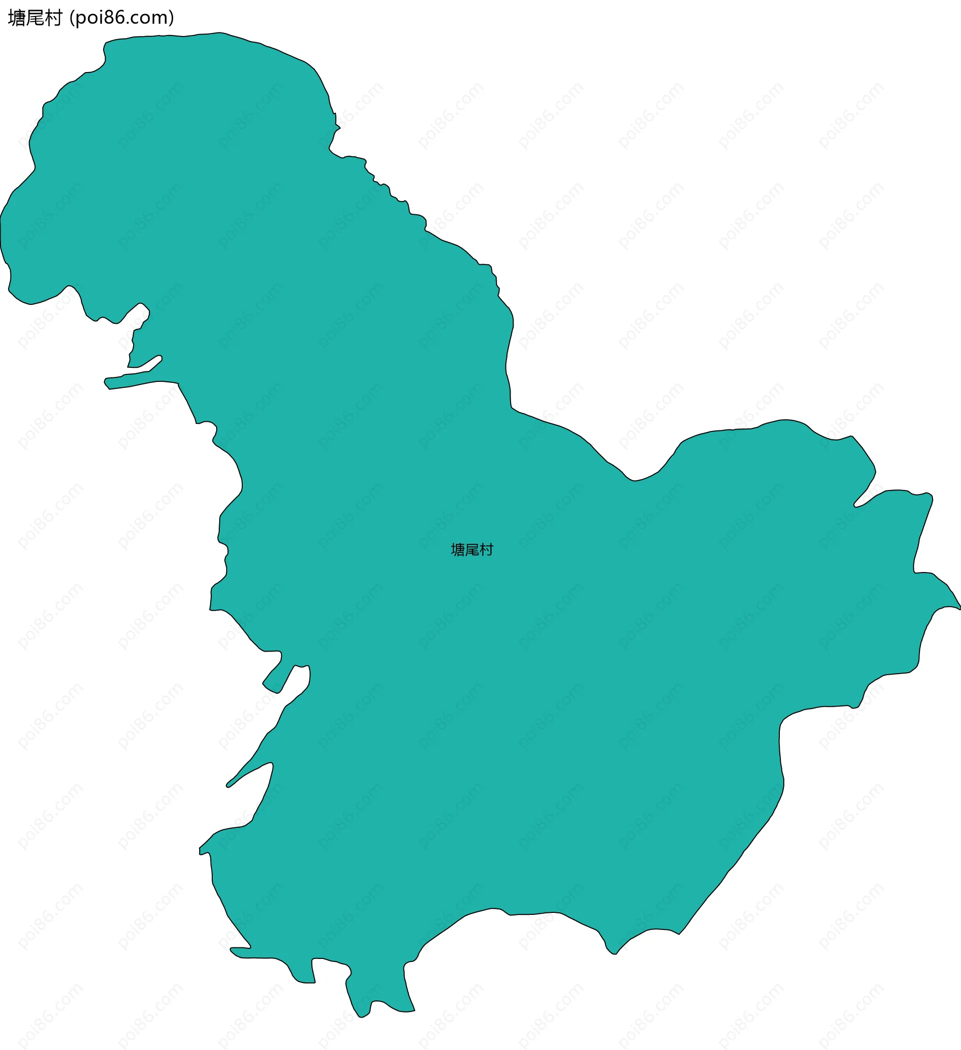 塘尾村边界地图