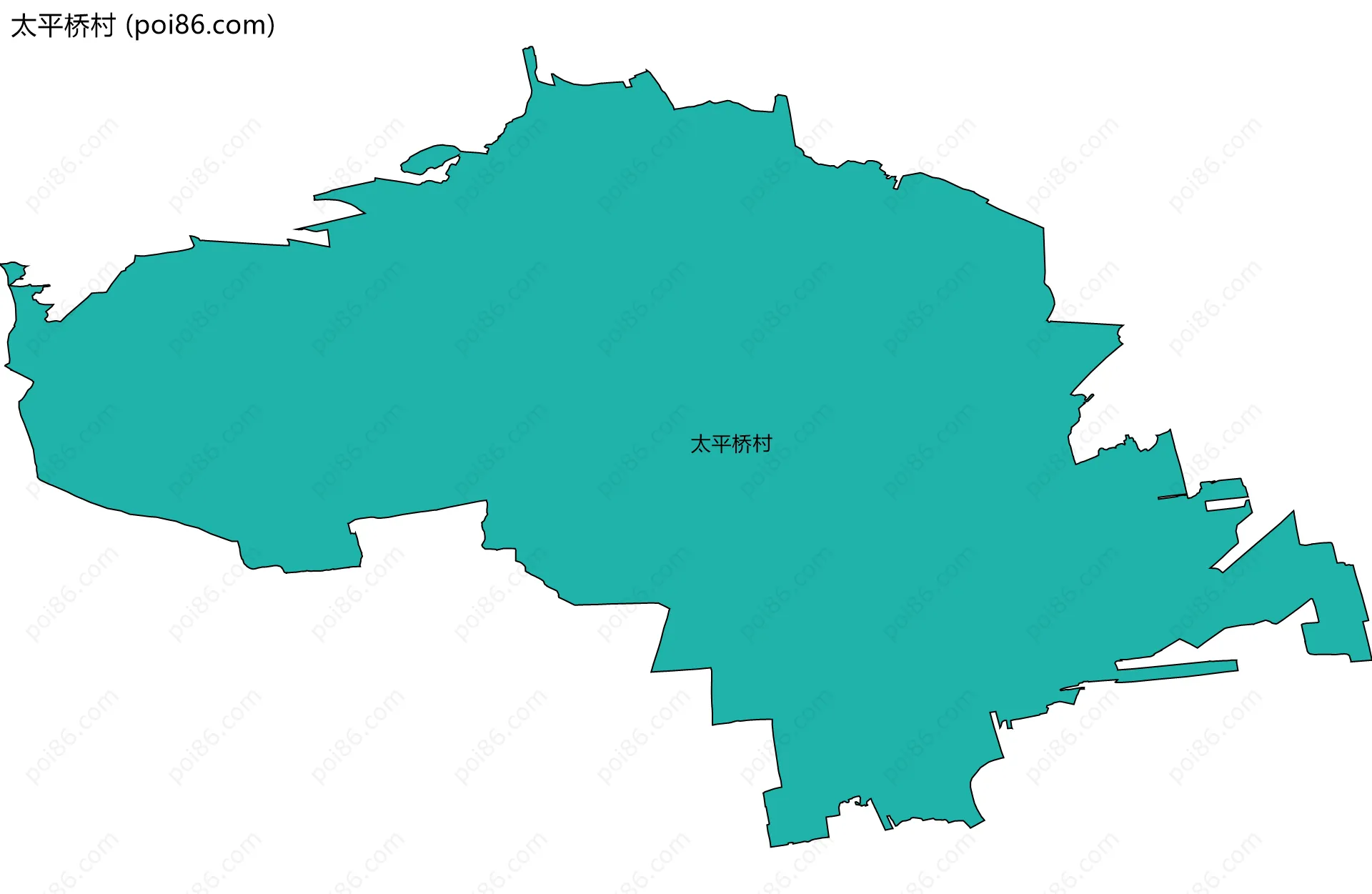 太平桥村边界地图