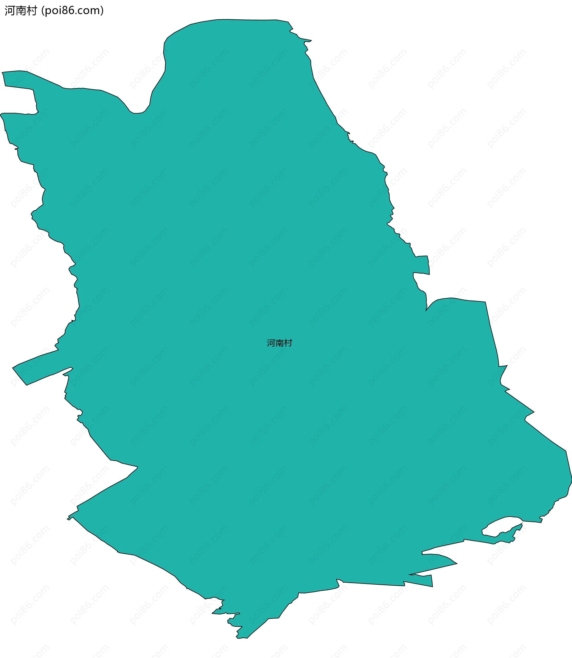 河南村边界地图