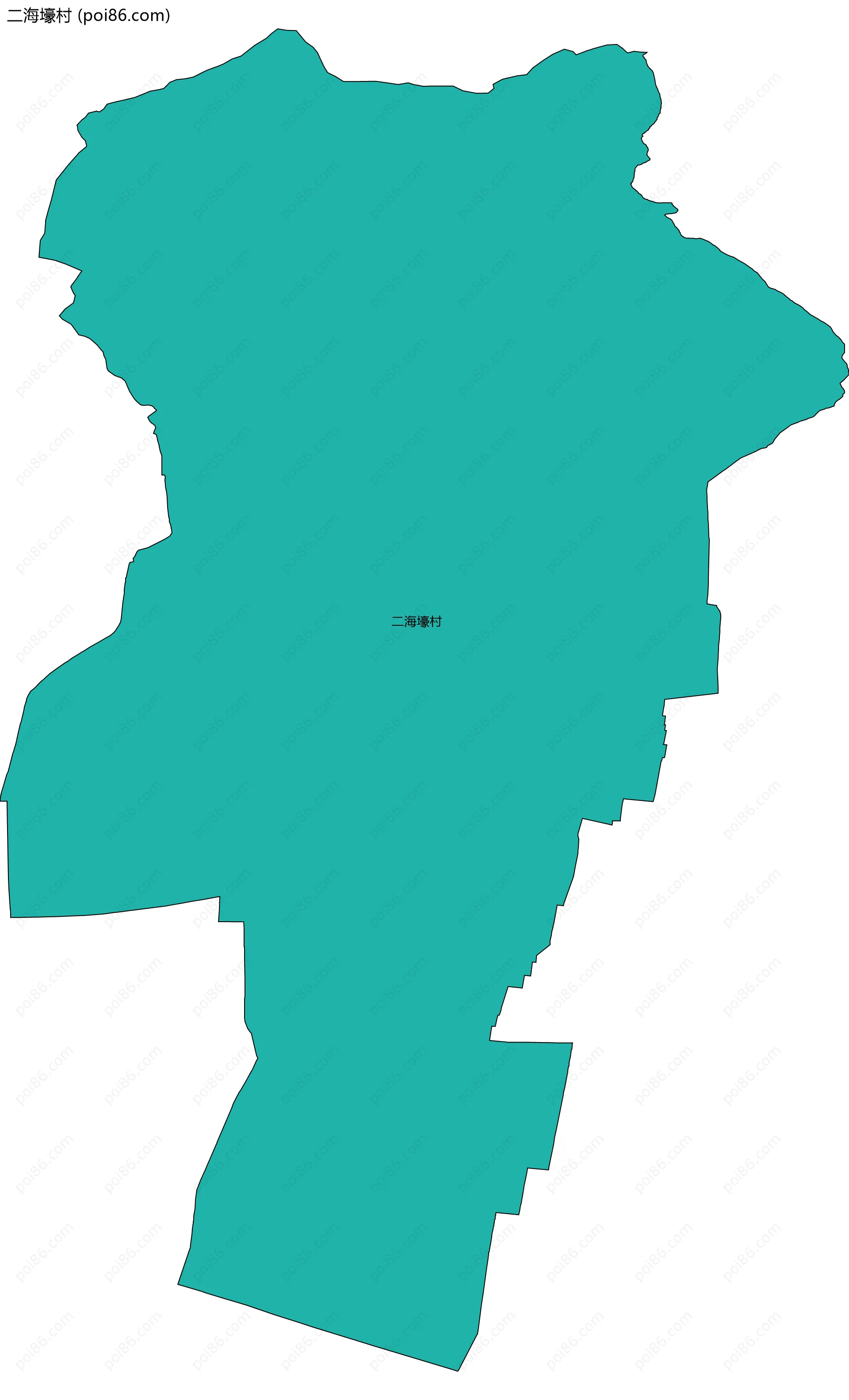 二海壕村边界地图