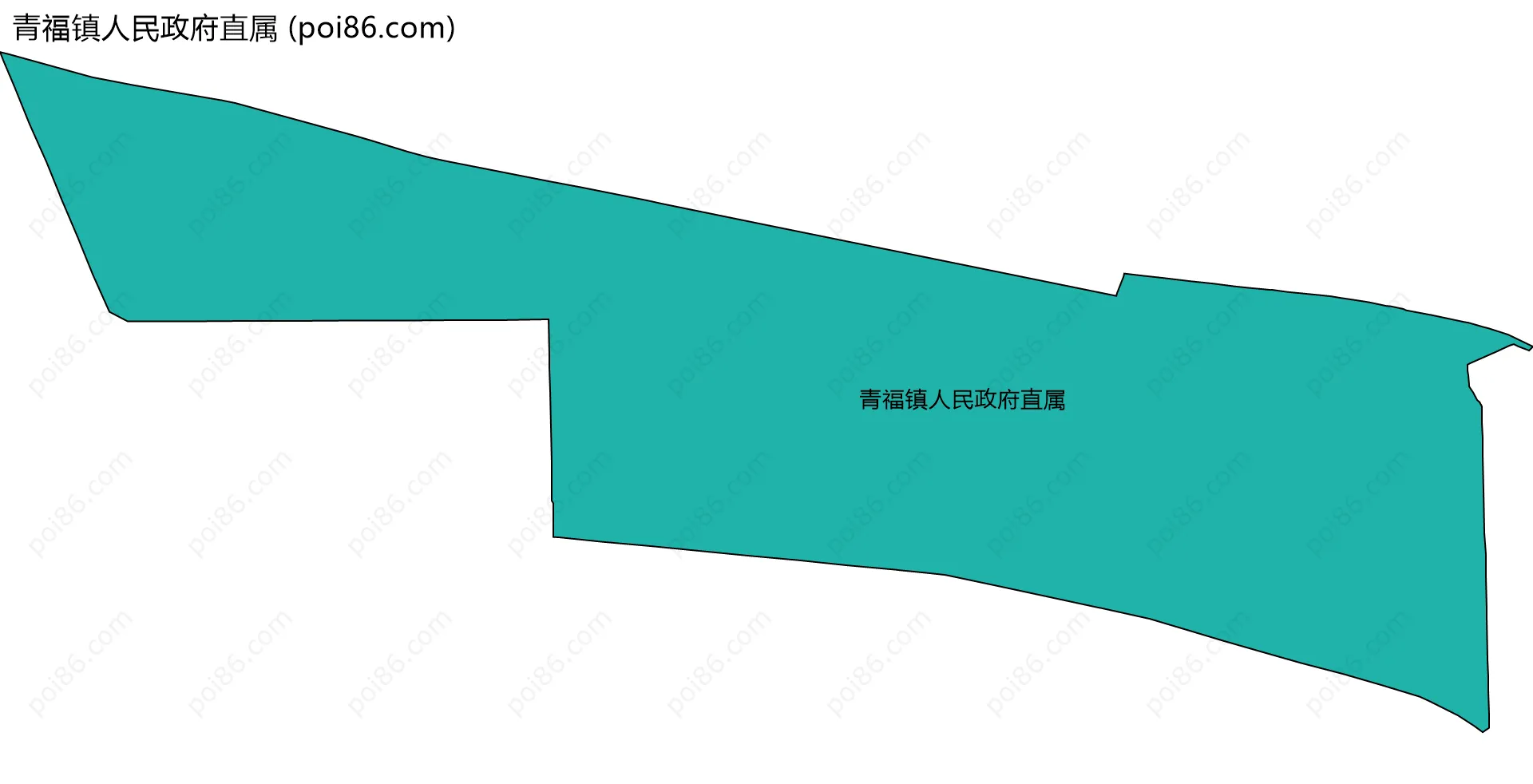 青福镇人民政府直属边界地图