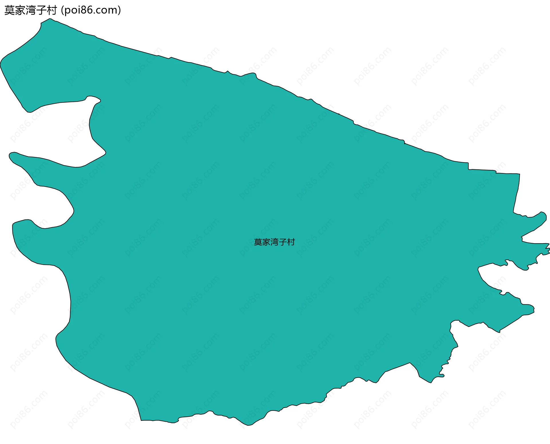 莫家湾子村边界地图