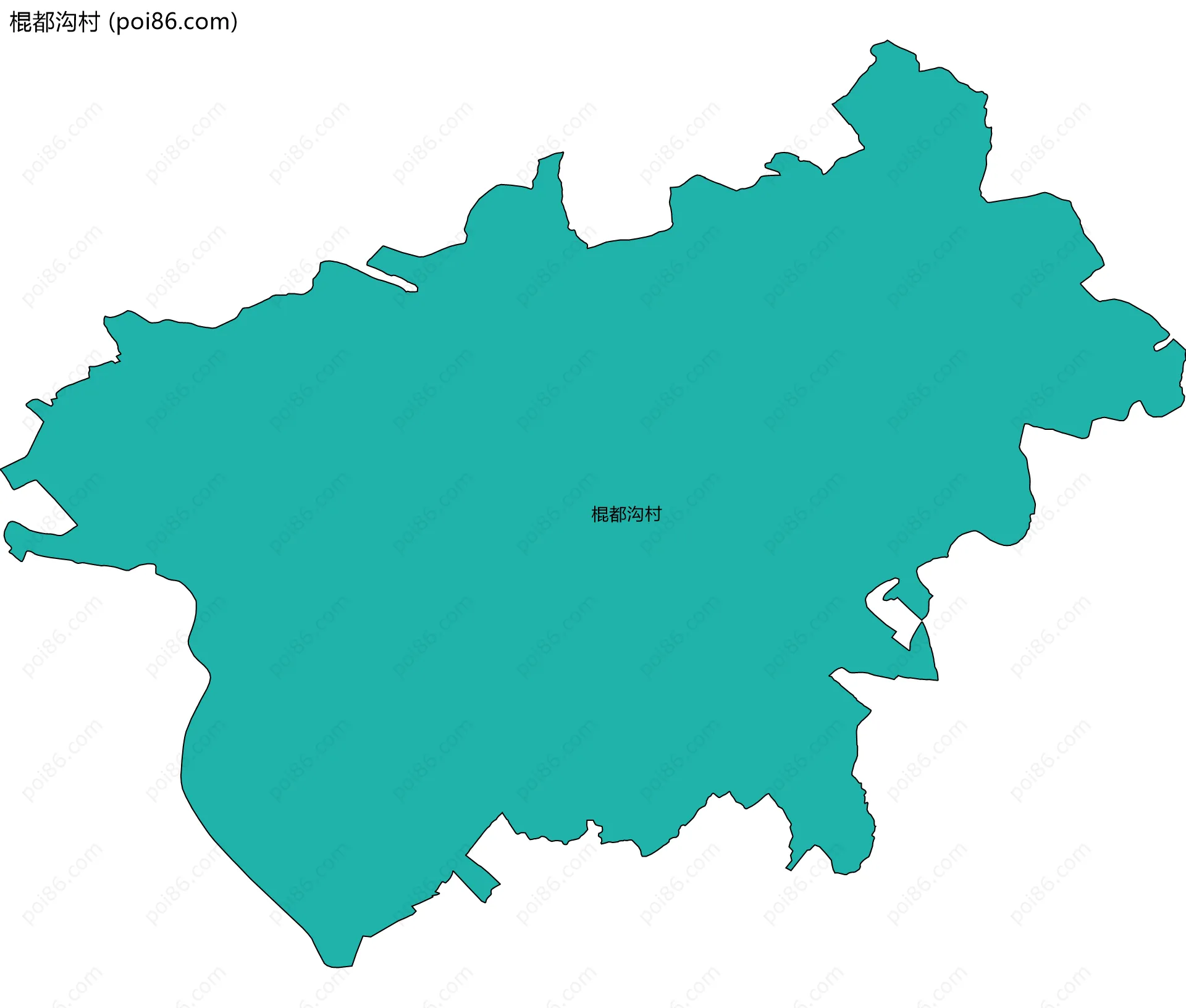 棍都沟村边界地图