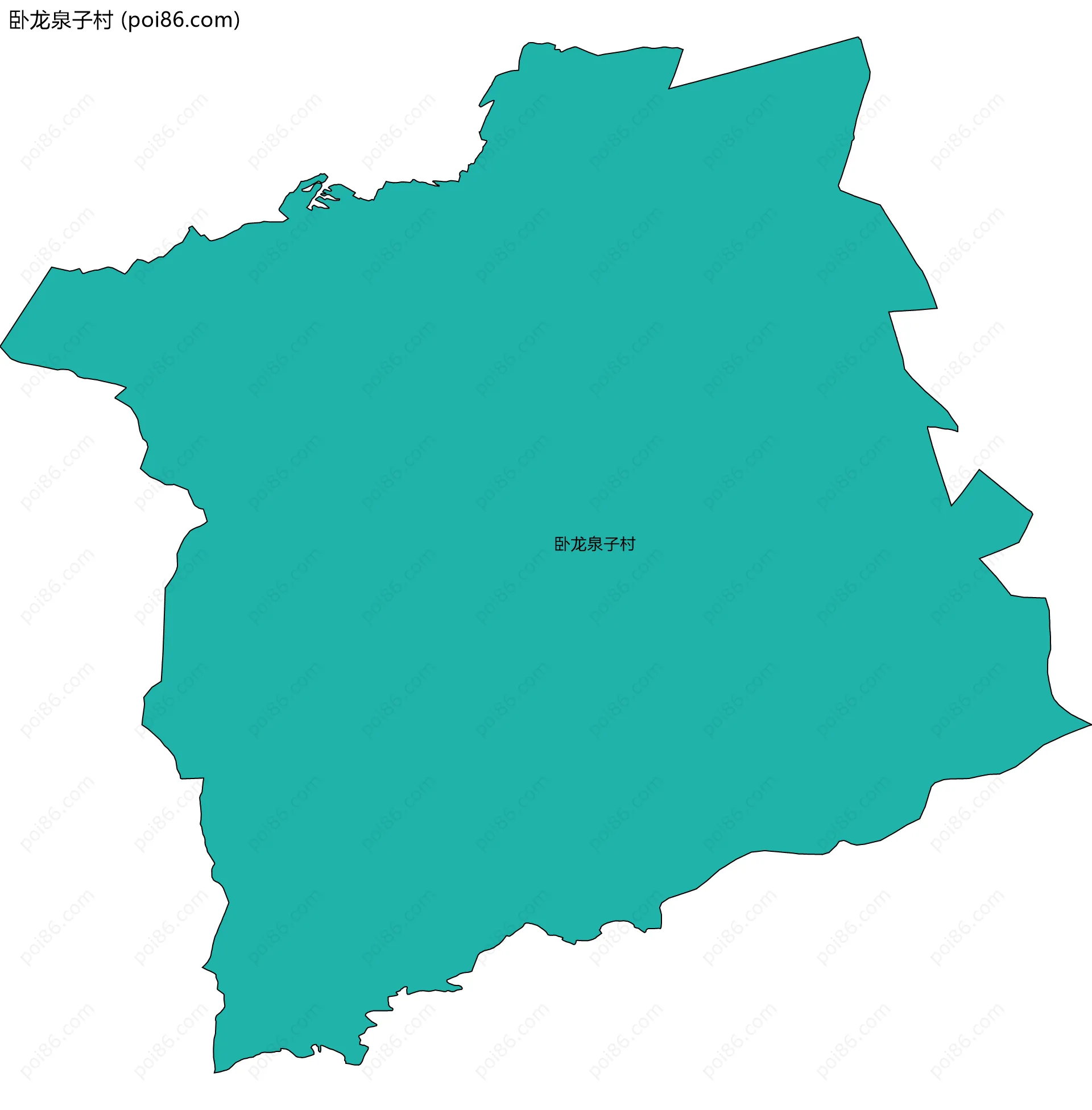 卧龙泉子村边界地图