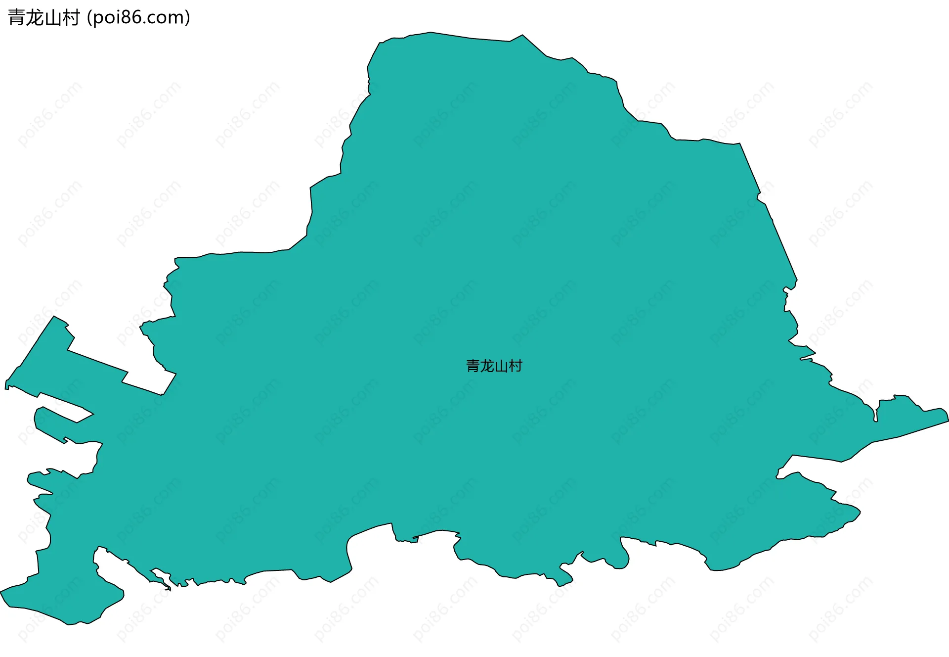 青龙山村边界地图