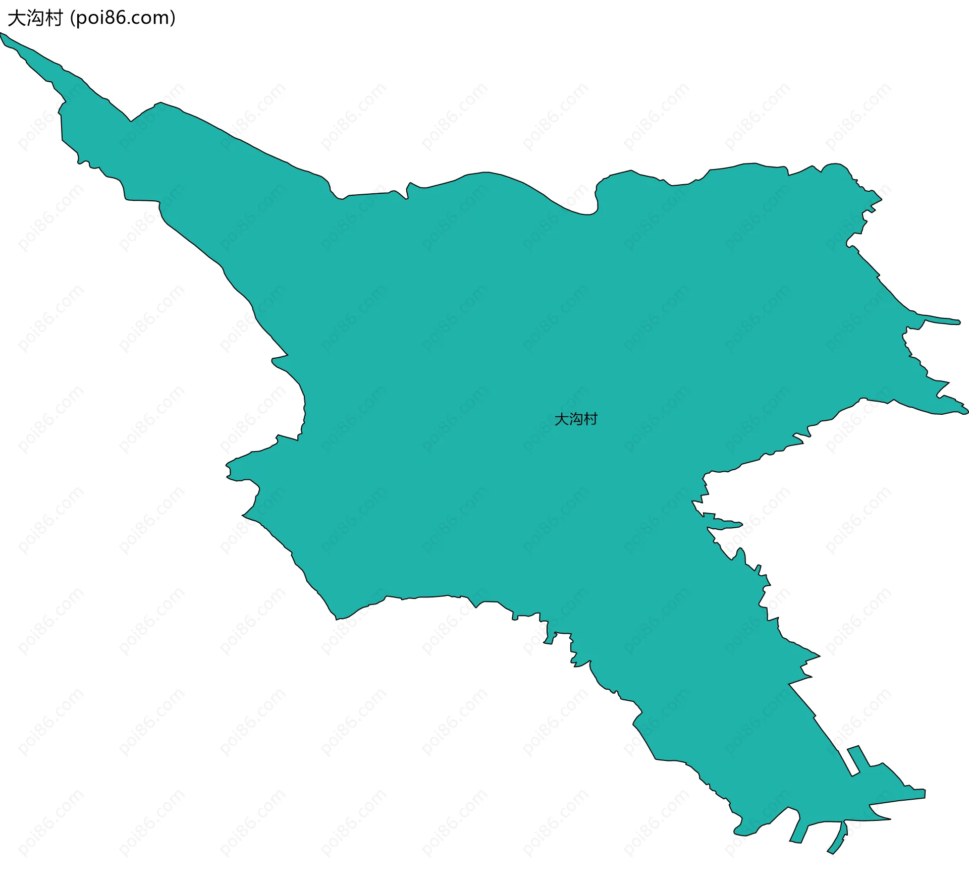 大沟村边界地图