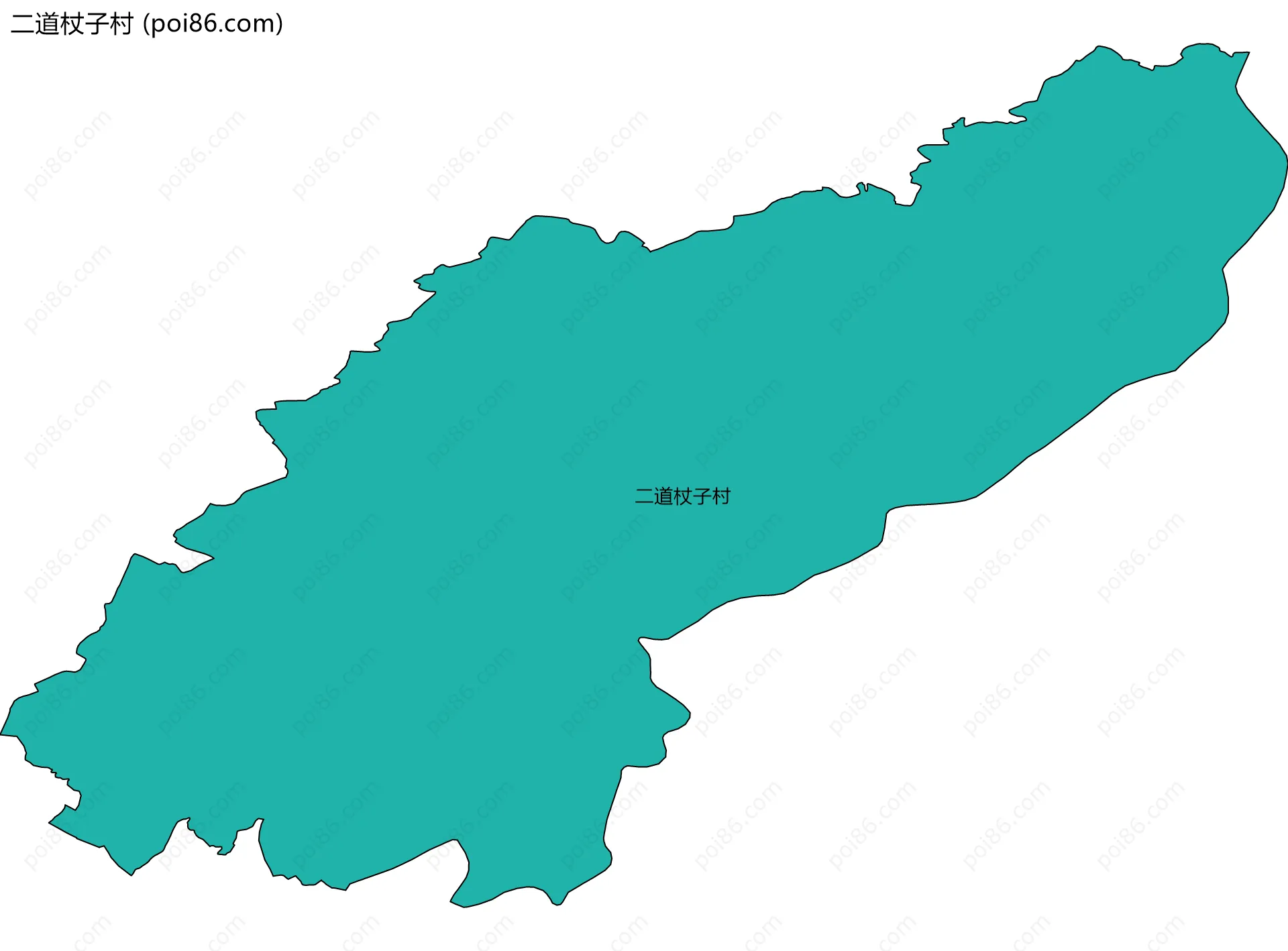 二道杖子村边界地图