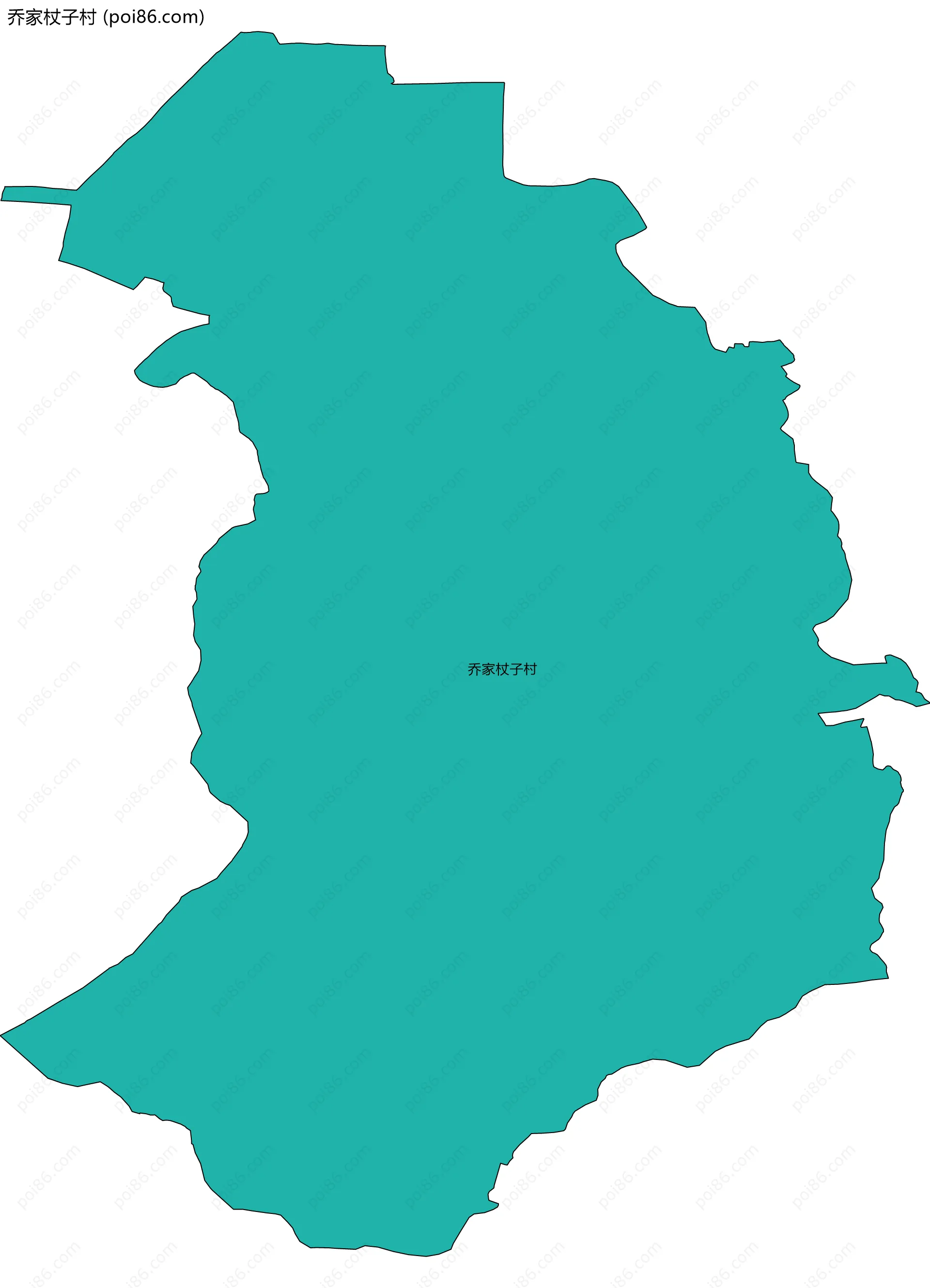 乔家杖子村边界地图