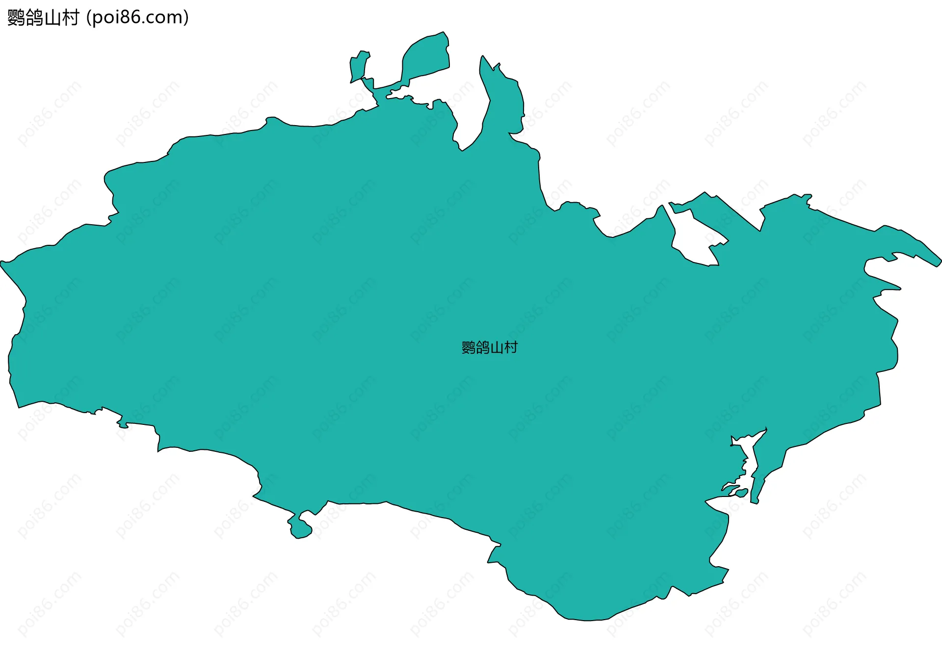 鹦鸽山村边界地图