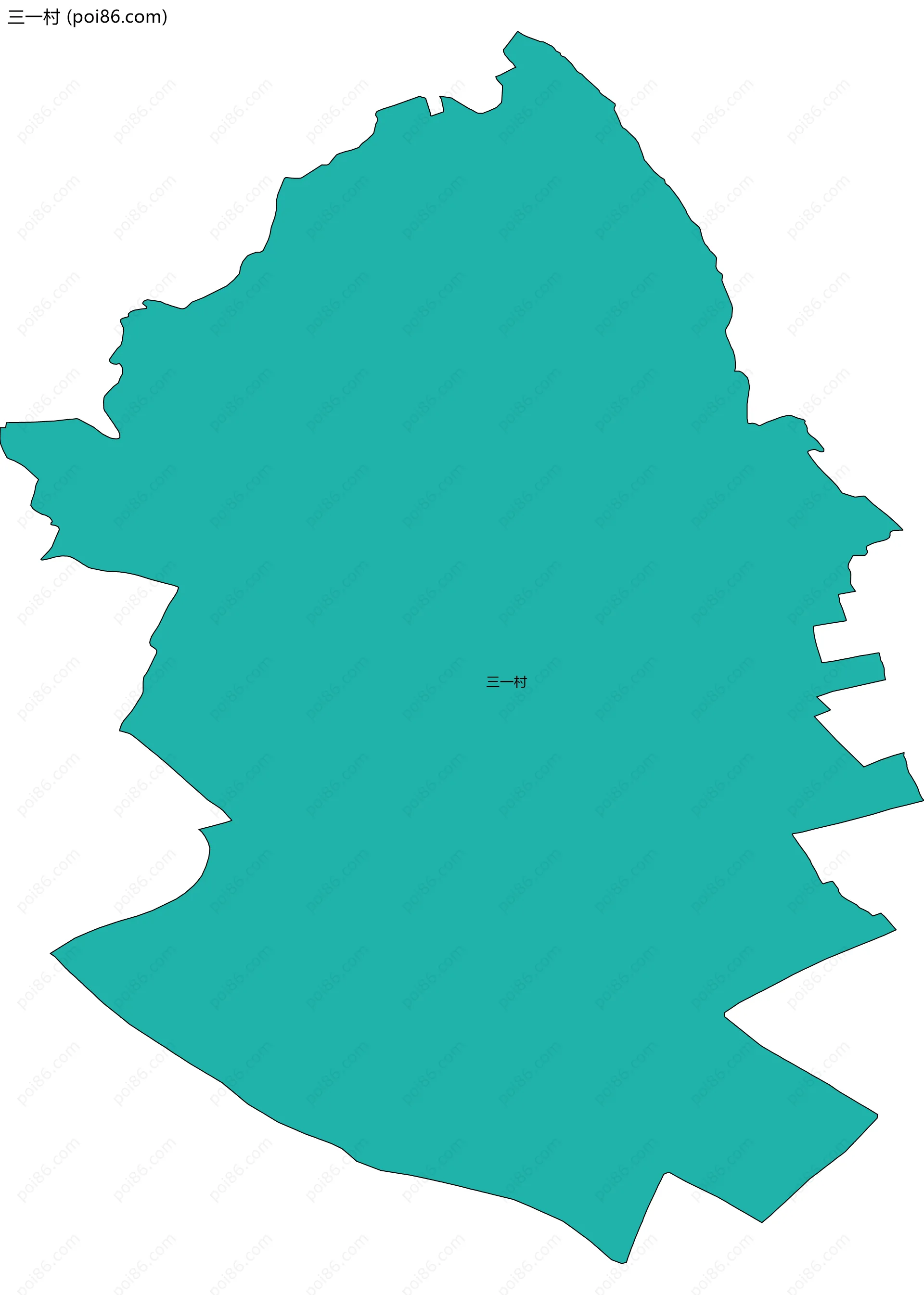 三一村边界地图