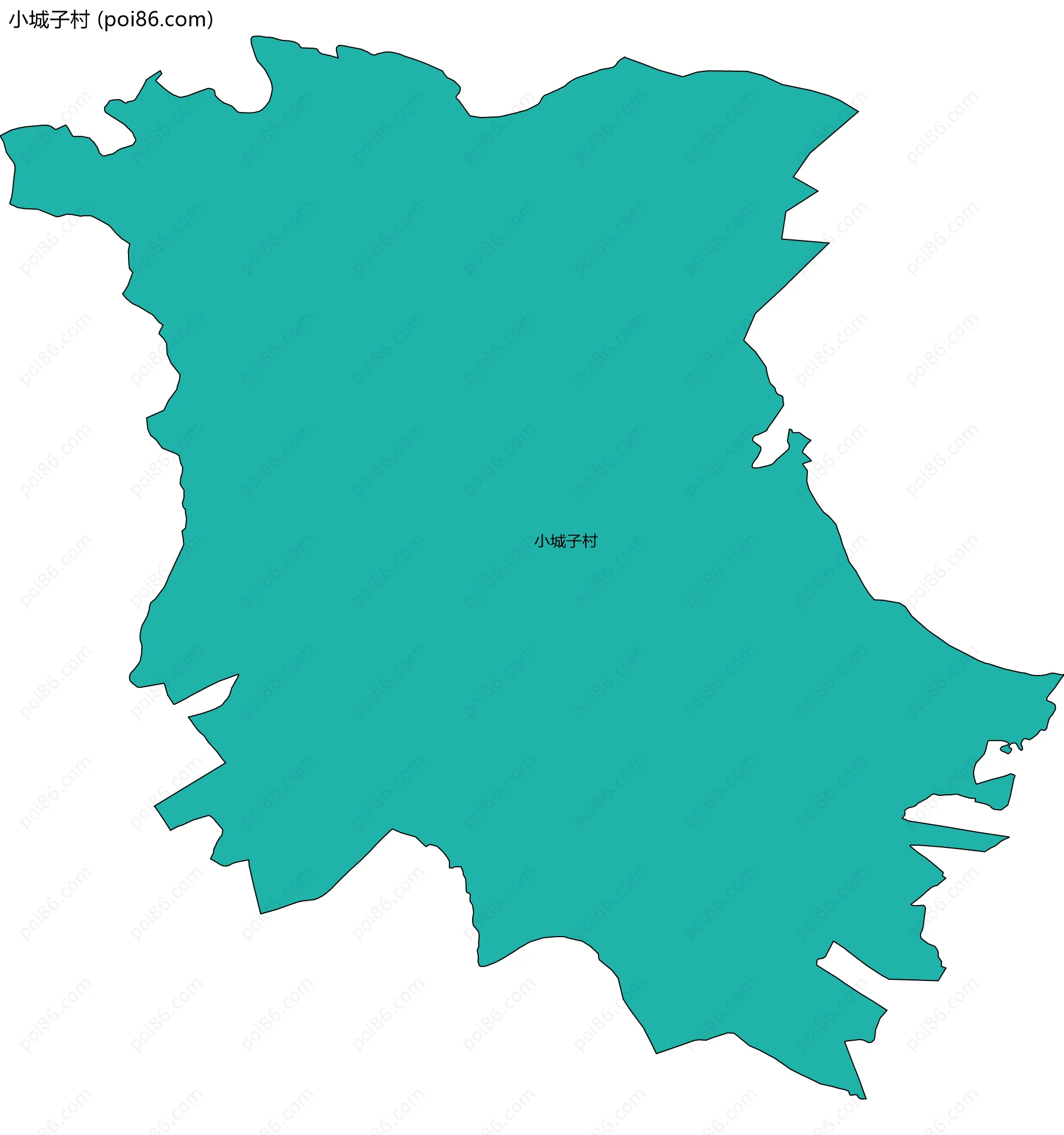 小城子村边界地图