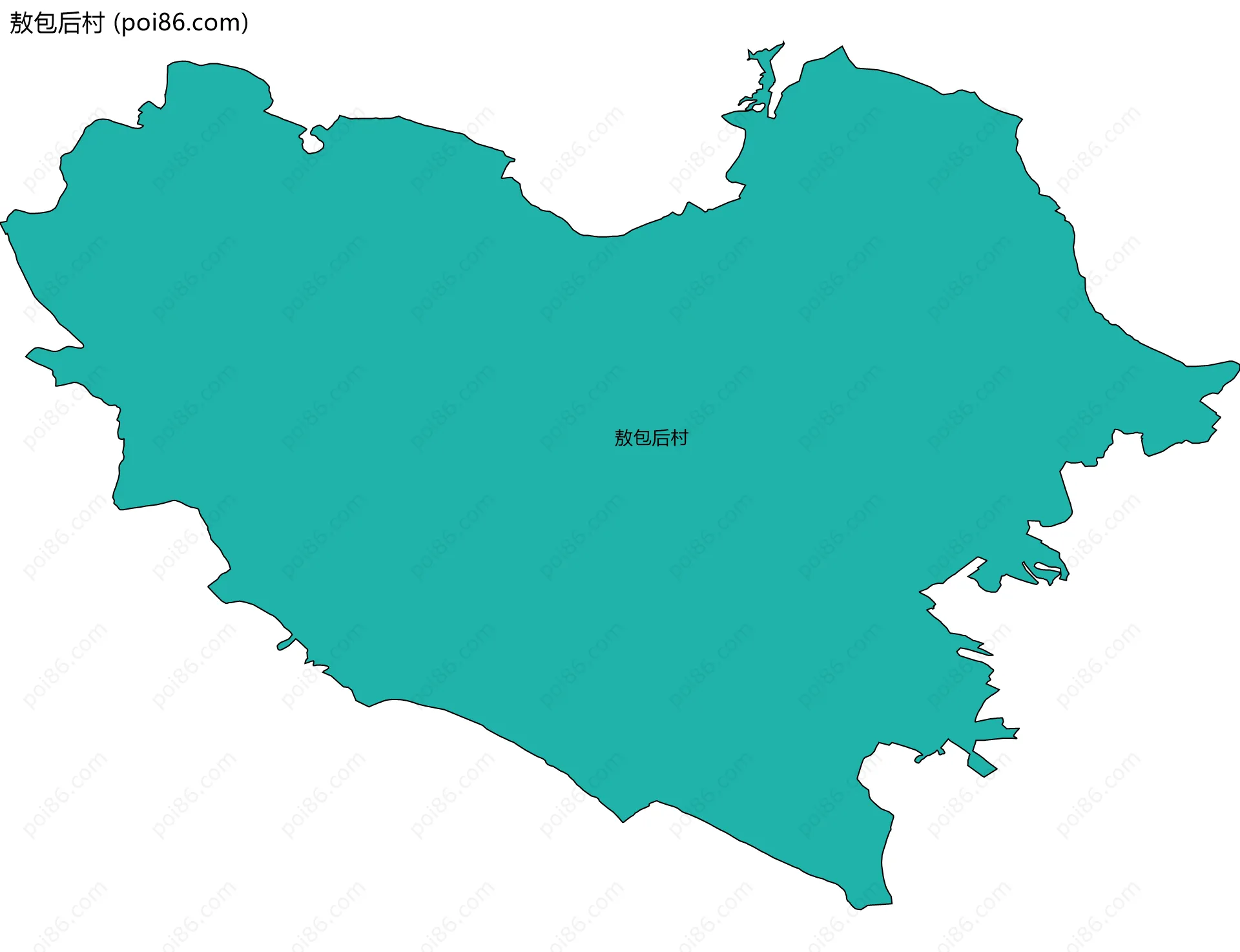 敖包后村边界地图