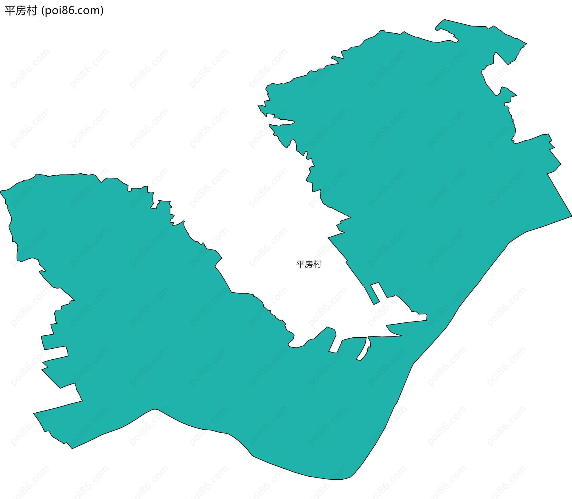 平房村边界地图