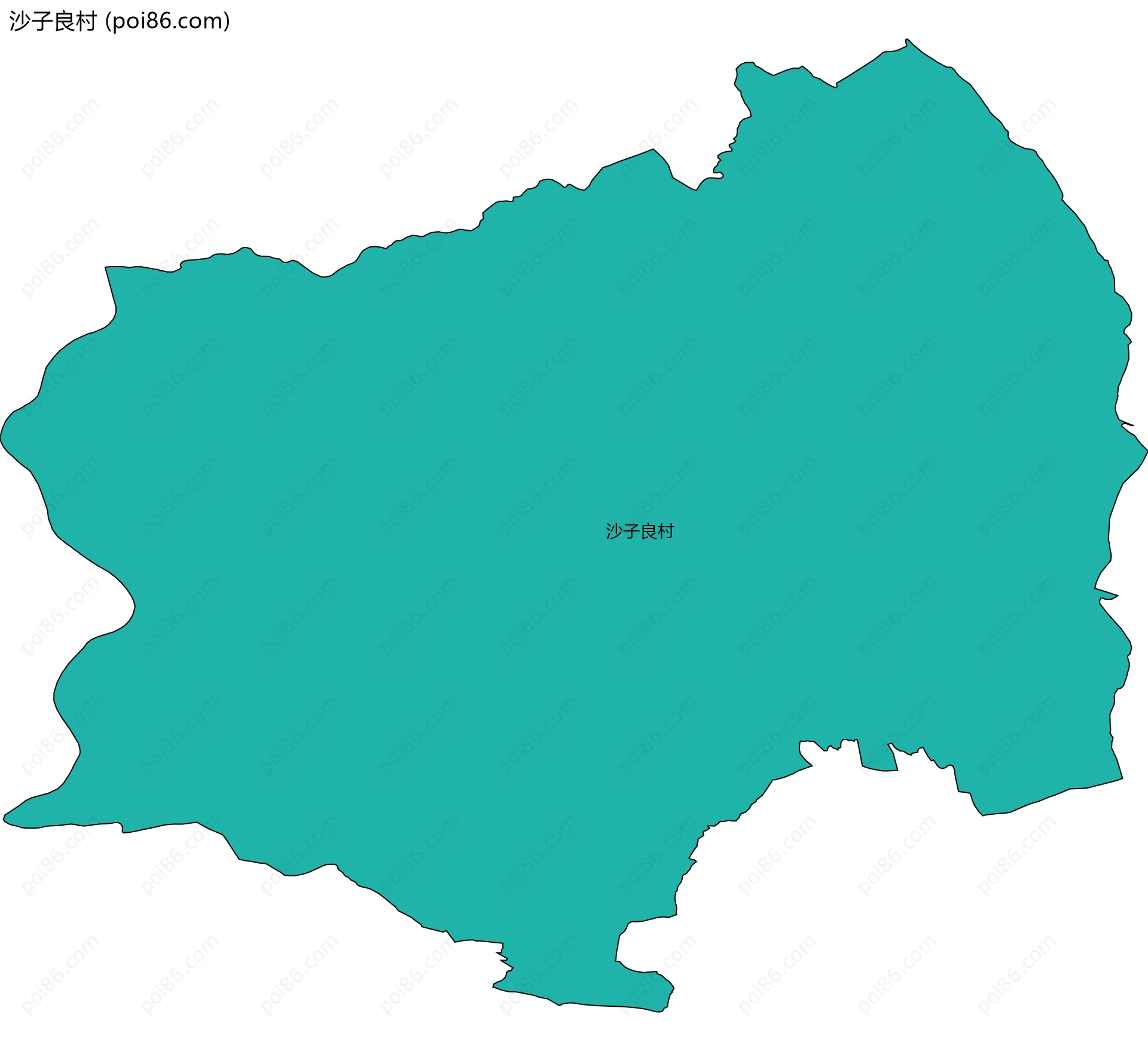 沙子良村边界地图