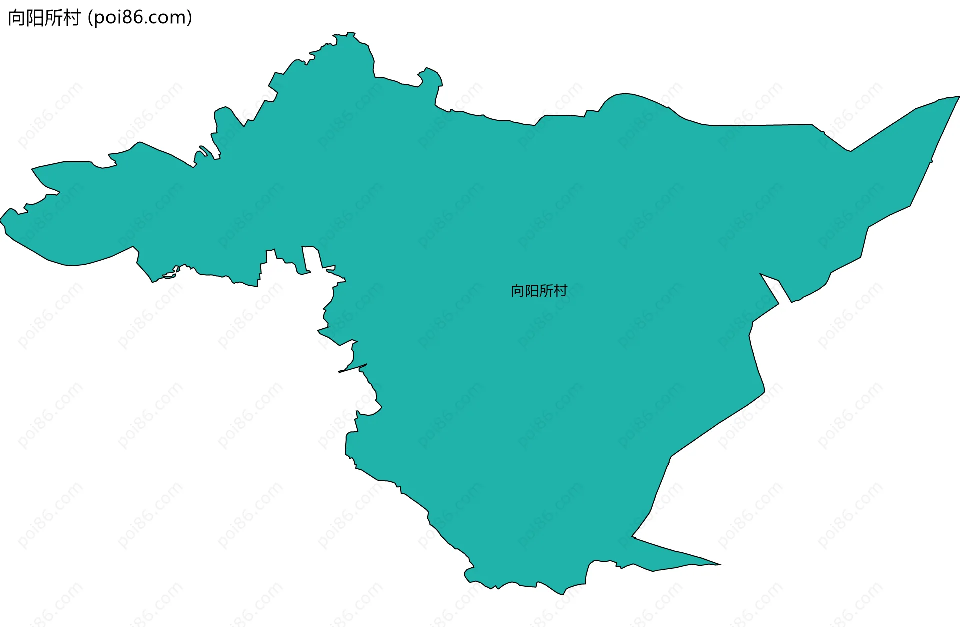向阳所村边界地图