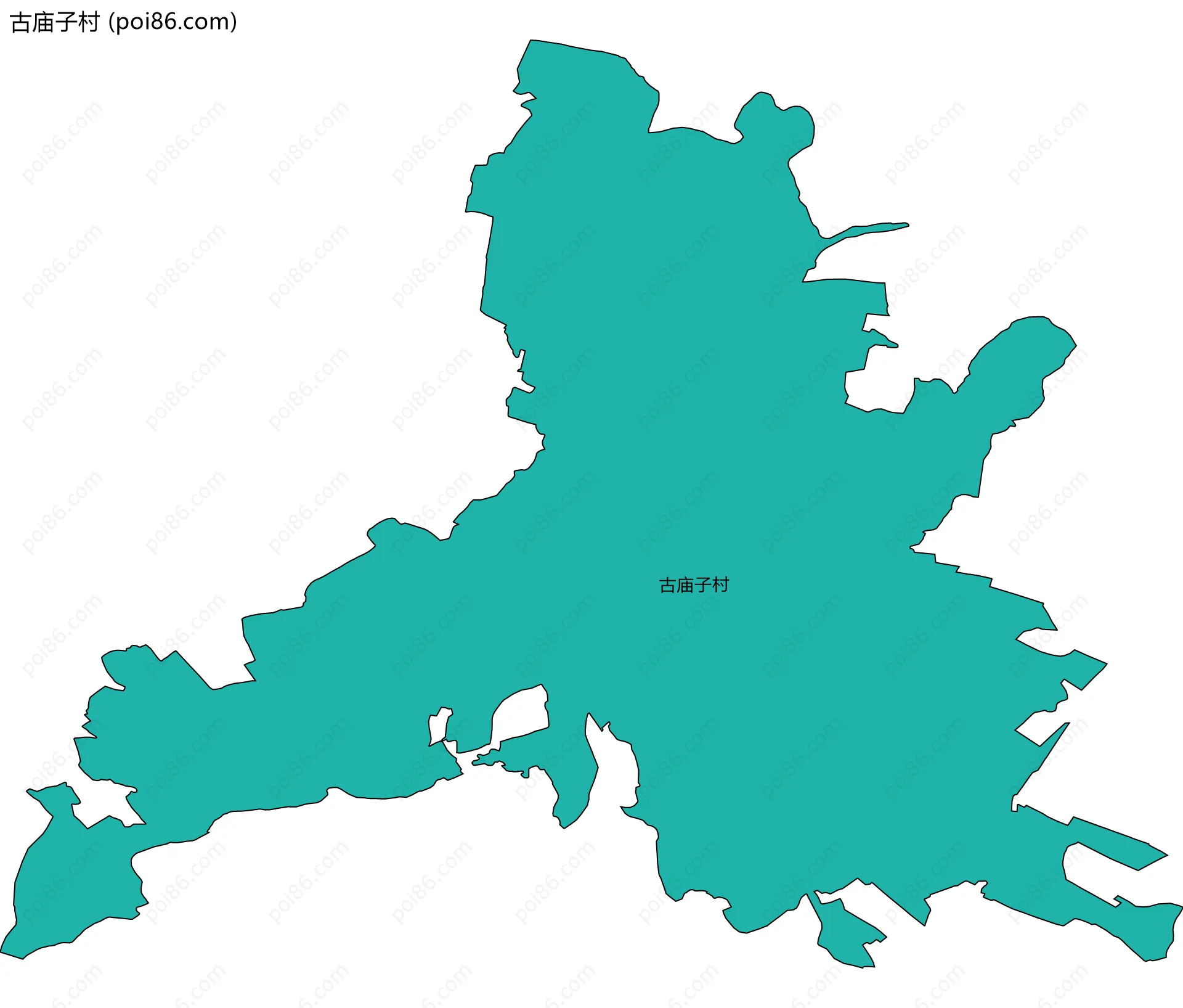 古庙子村边界地图