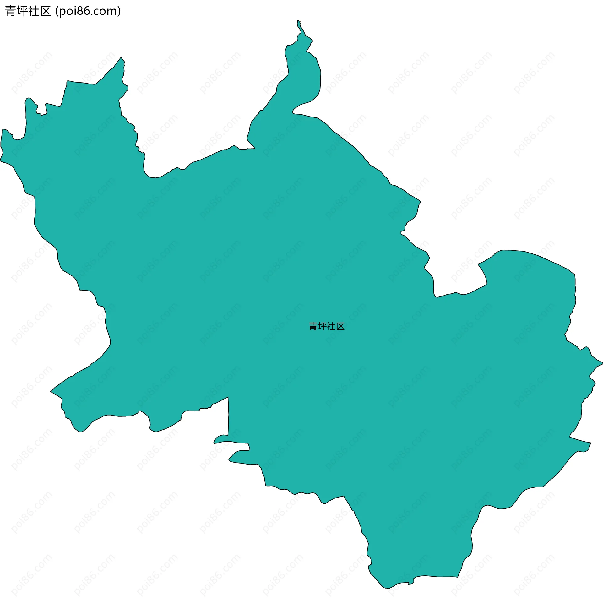 青坪社区边界地图