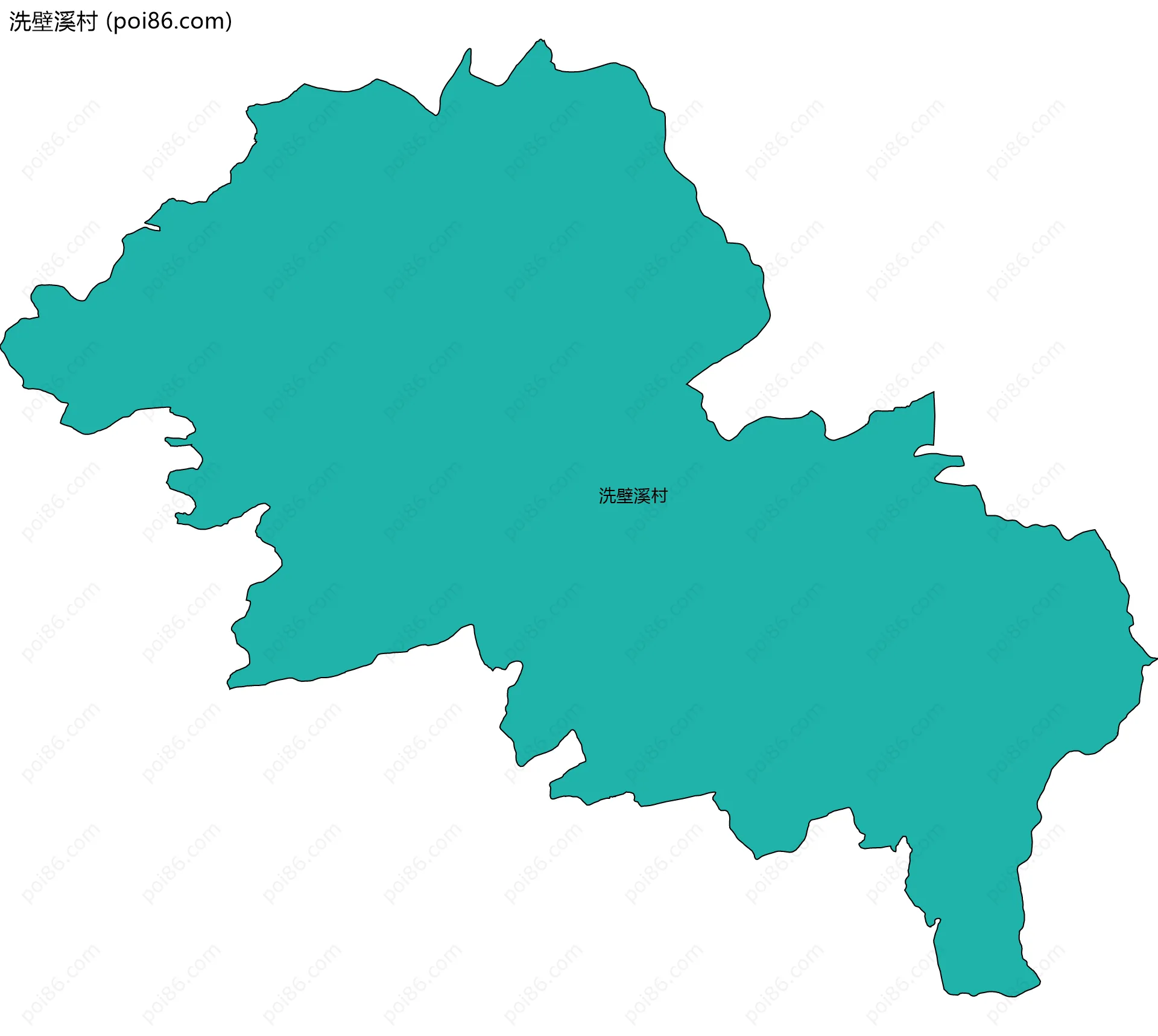 洗壁溪村边界地图