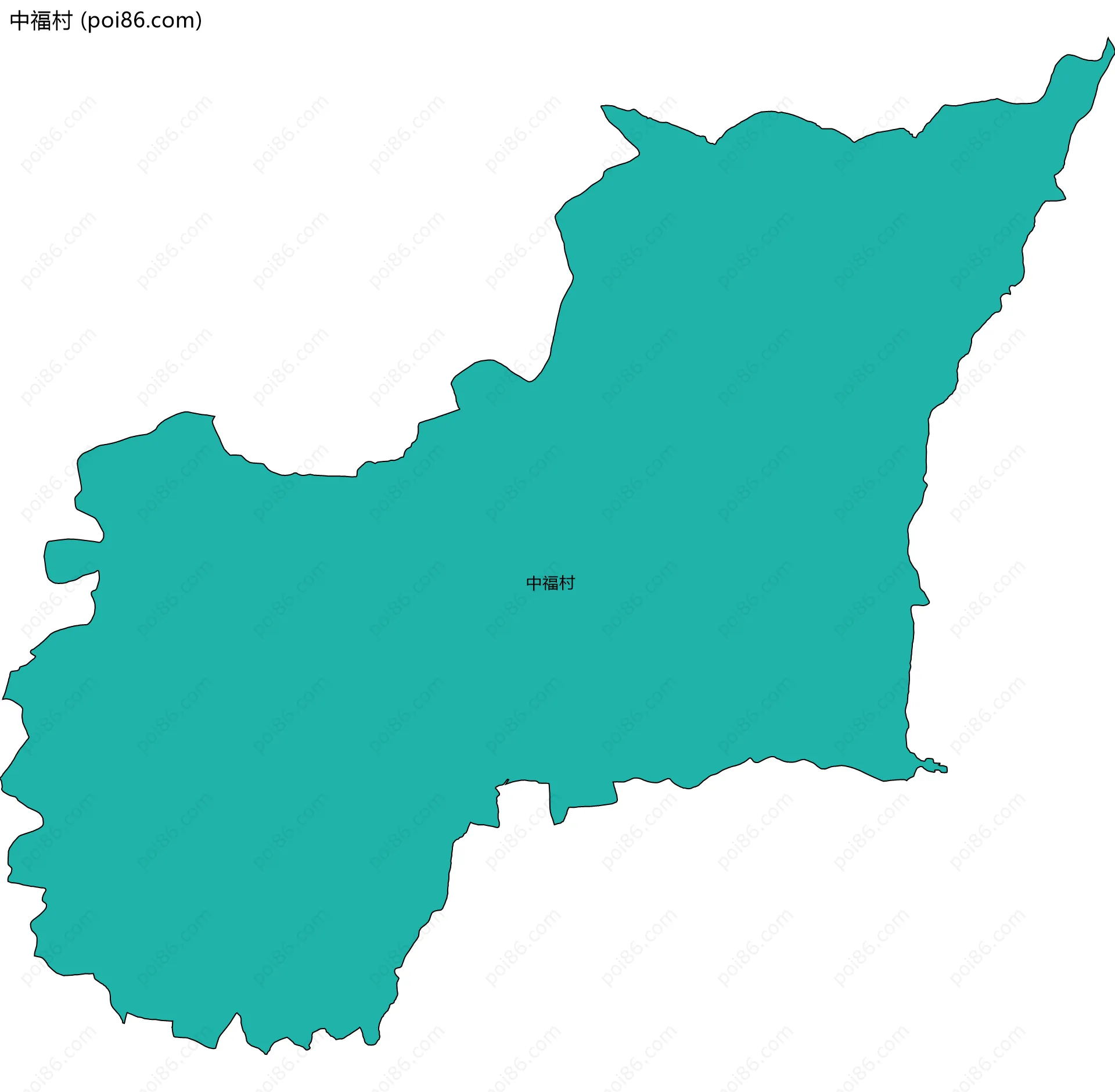 中福村边界地图