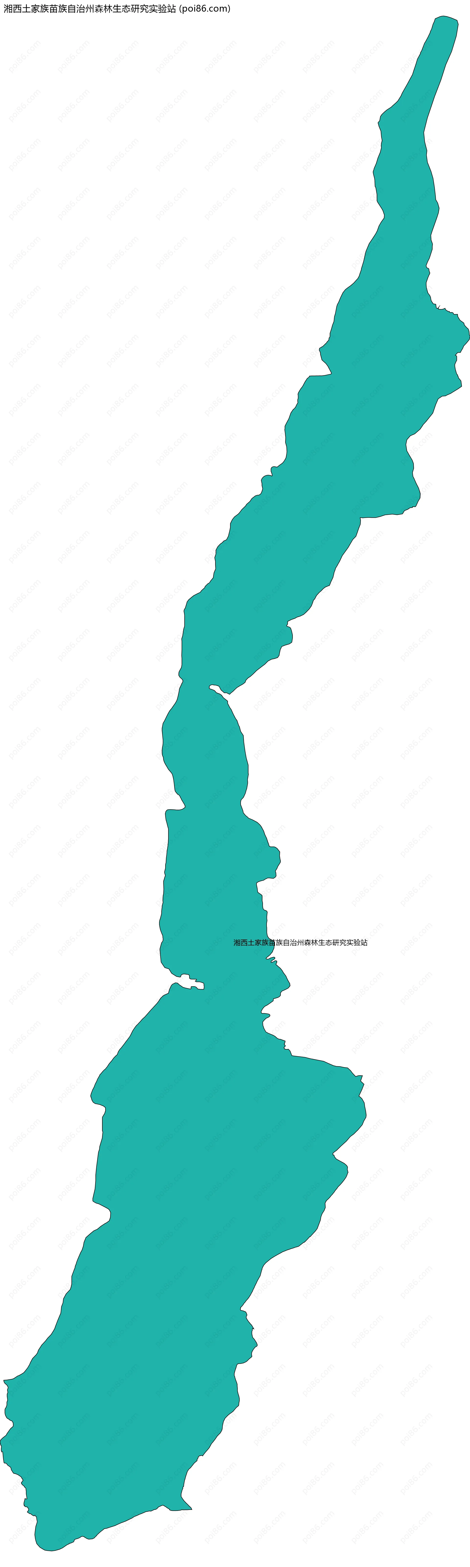 湘西土家族苗族自治州森林生态研究实验站边界地图