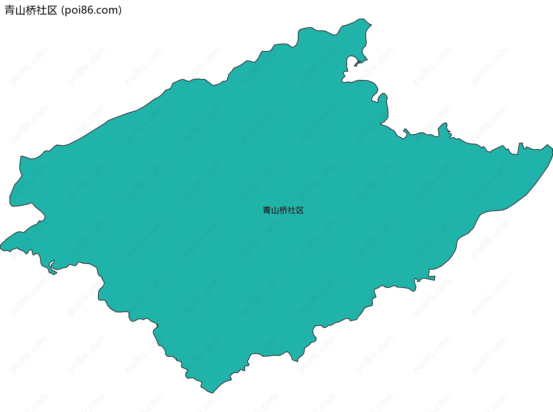 青山桥社区边界地图