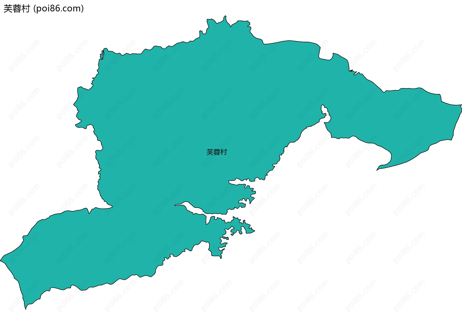 芙蓉村边界地图