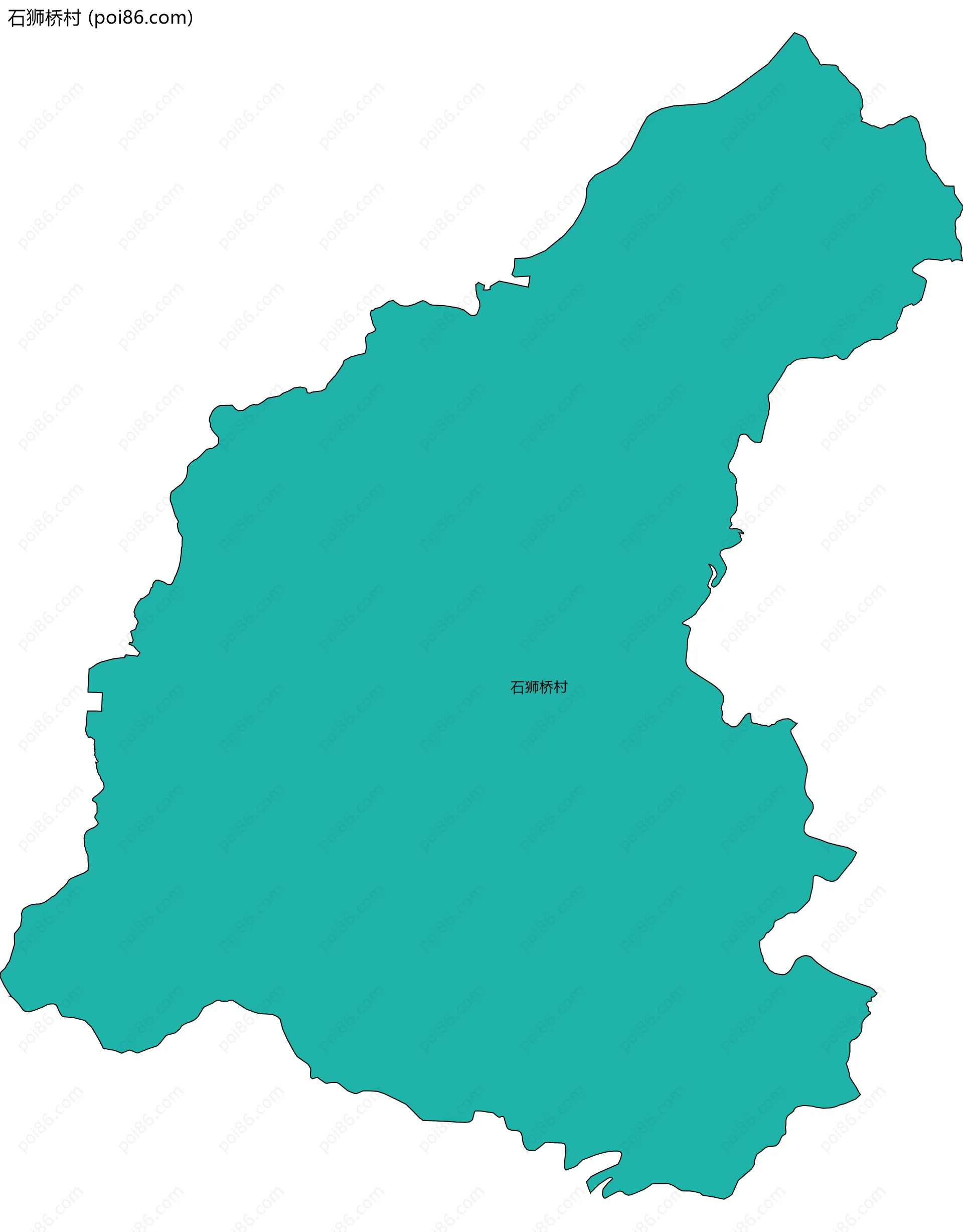 石狮桥村边界地图