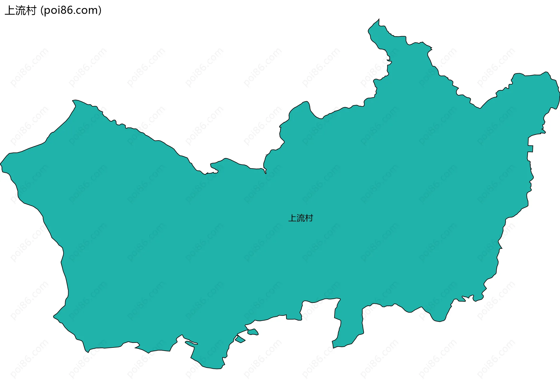 上流村边界地图