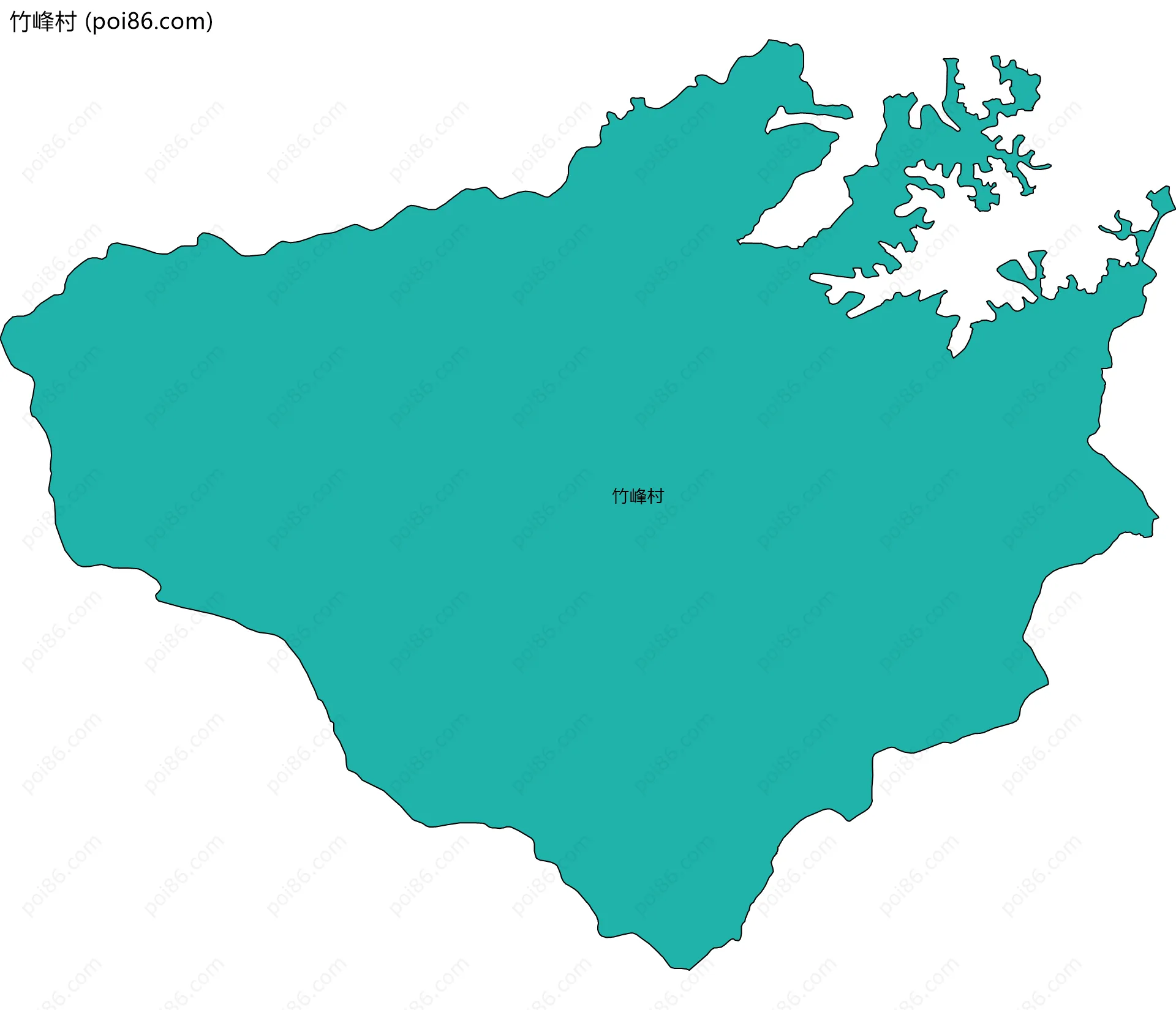 竹峰村边界地图